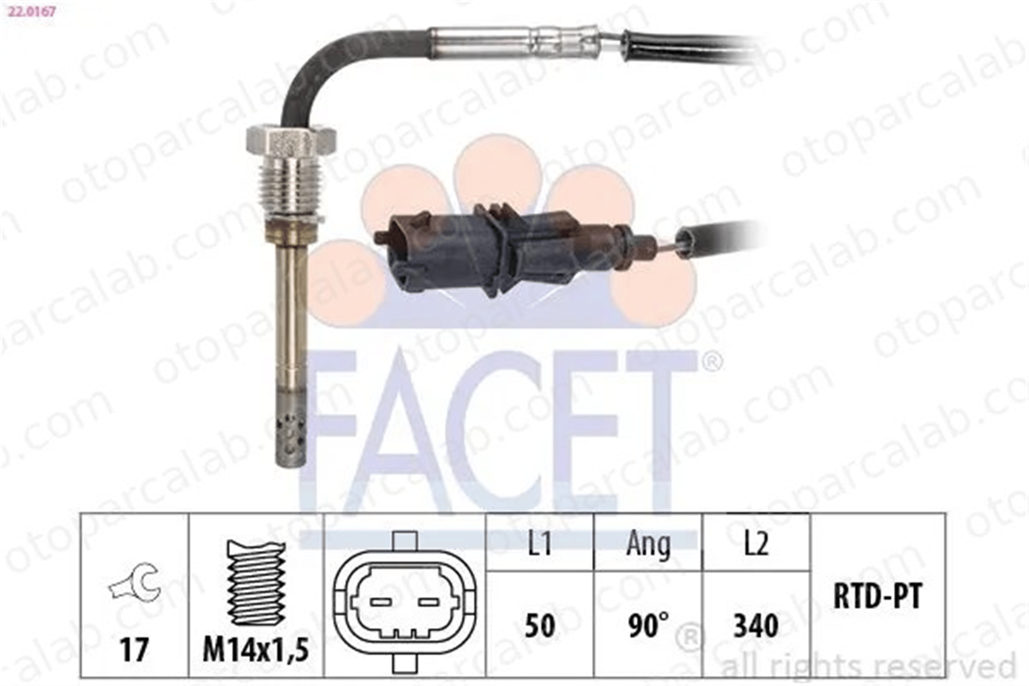NGK 97936 Egzoz Sıcaklık Sensörü FIAT 500L PUNTO 55252502 55184538