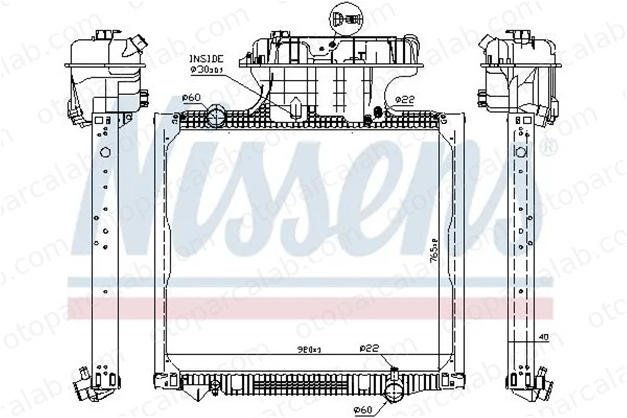 NISSENS 62875 Su Radyatörü MAN TGS I TGA A1245000002 81061006379