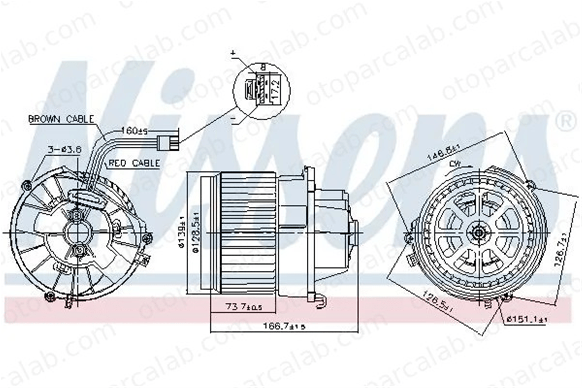 NISSENS 87599 Kalorifer Motoru MINI MINI BMW X2 9297751 64119297751