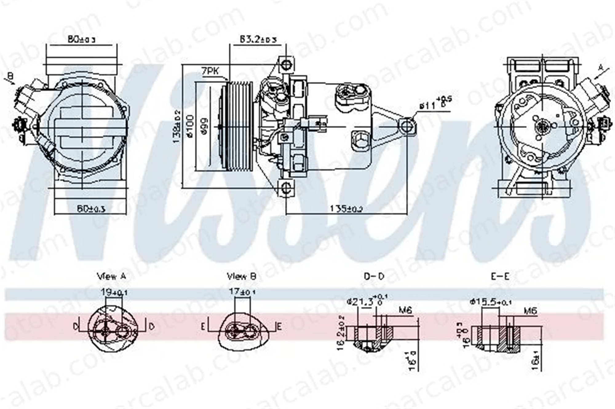 NISSENS 890980 Klima Kompresörü RENAULT TALIANT LOGAN/STEPWAY II 926008469R 926006053R