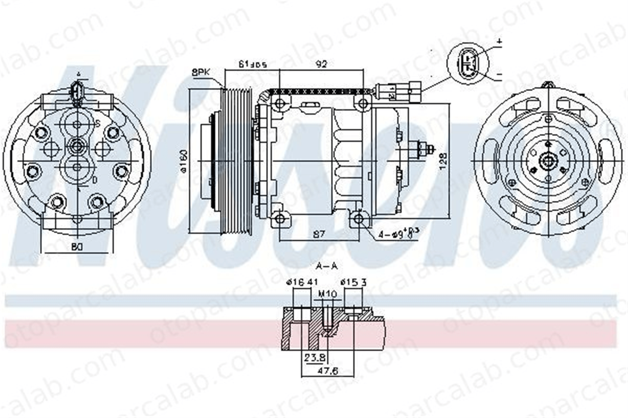 NISSENS 891073 Klima Kompresörü DAF XF II XD 2046604 2046604R