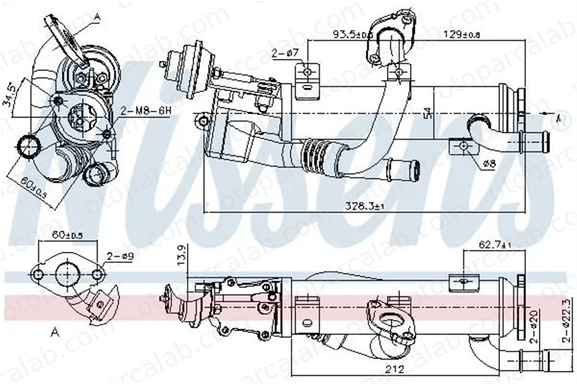 NISSENS 989329 Egr Soğutucu AUDI A4 B7 A4 B7 Avant 3G131512AL 03G131512AL