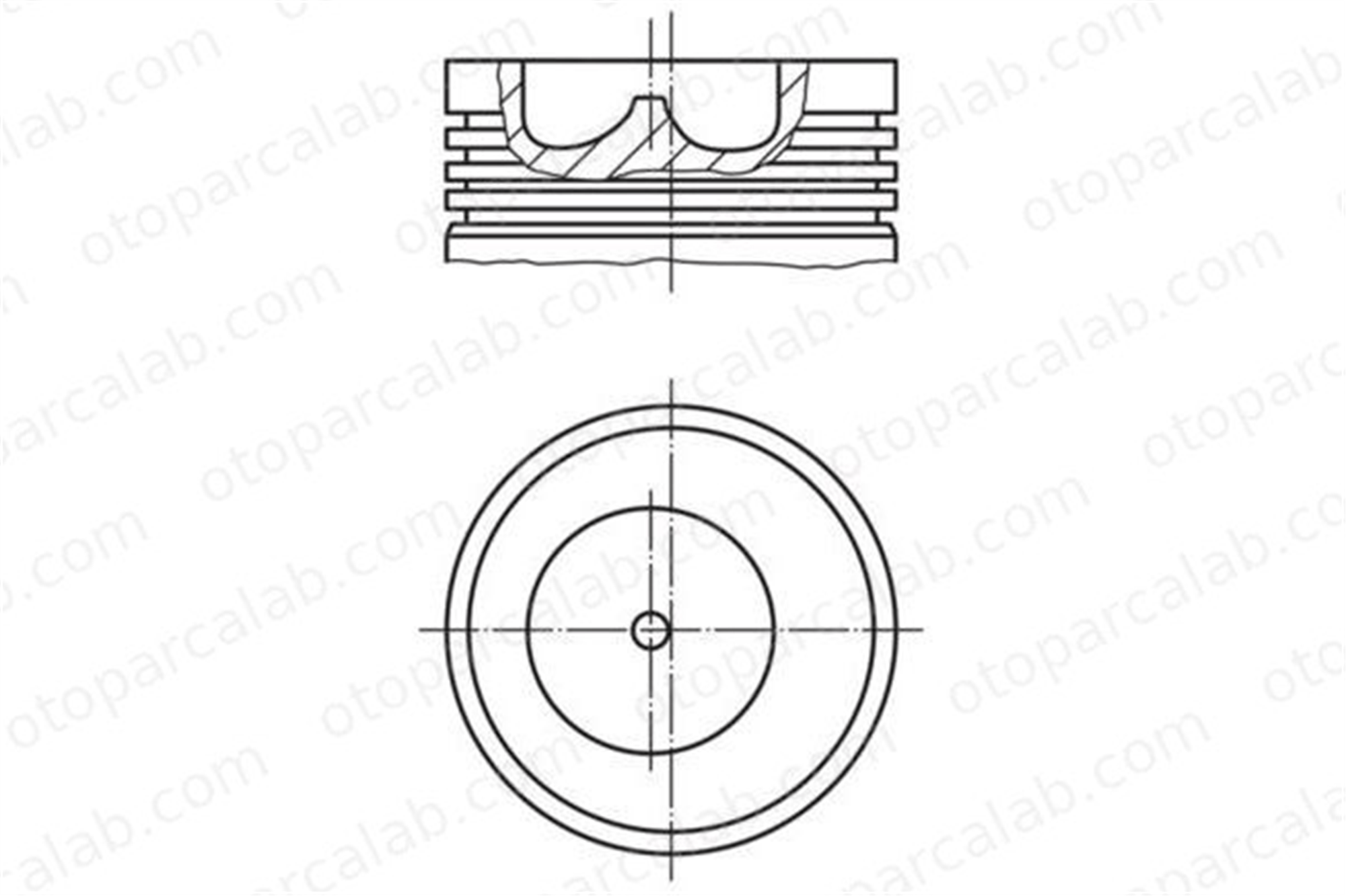 NURAL 87-70894-STD Piston (93.67MM-STD) NÜRAL 87-70894-STD FORD TRANSIT Minibüs/Otobüs TRANSIT Panelvan/Van 974F6K105BBB 1019677