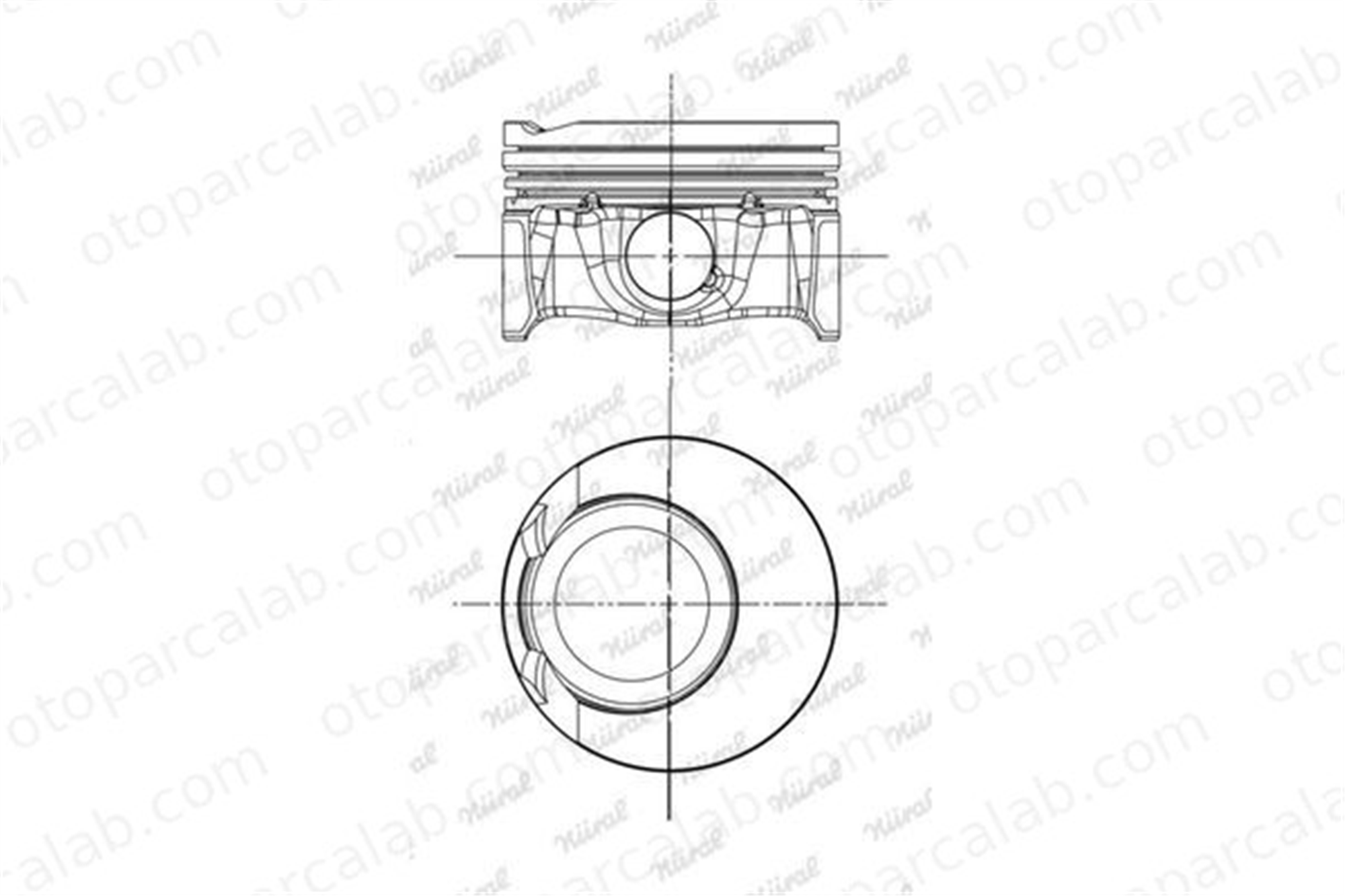 NURAL 87-72662-050 Piston (0.50) NÜRAL 87-72662-050 FIAT 500X JEEP RENEGADE SUV 46336795 46336793