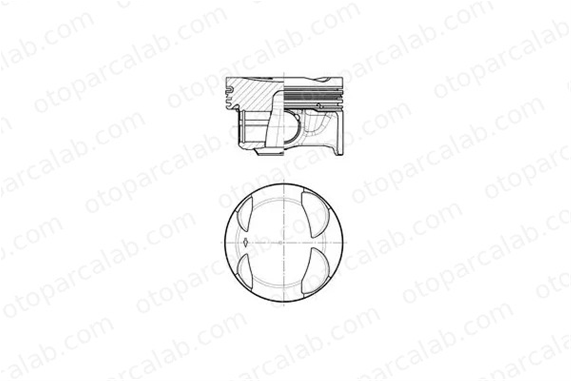 NURAL 8772154STD000G Piston (74.51MM-STD) NÜRAL 8772154STD000G VW GOLF VIII Variant SEAT LEON 5E107065G 5E107065B