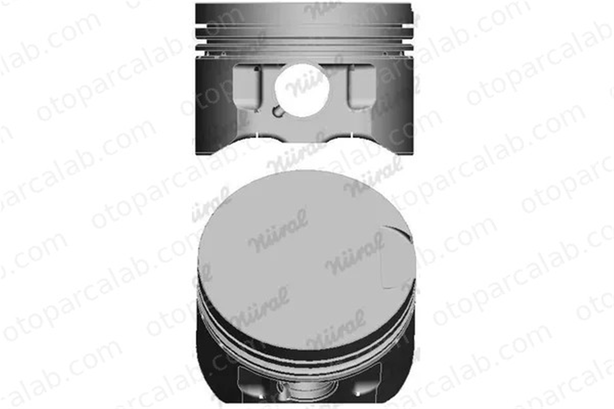 NURAL 8772203STD000G Piston (81.00MM-STD) NÜRAL 8772203STD000G AUDI A4 B5 Avant A6 C4 Avant 58107065J 58107065M