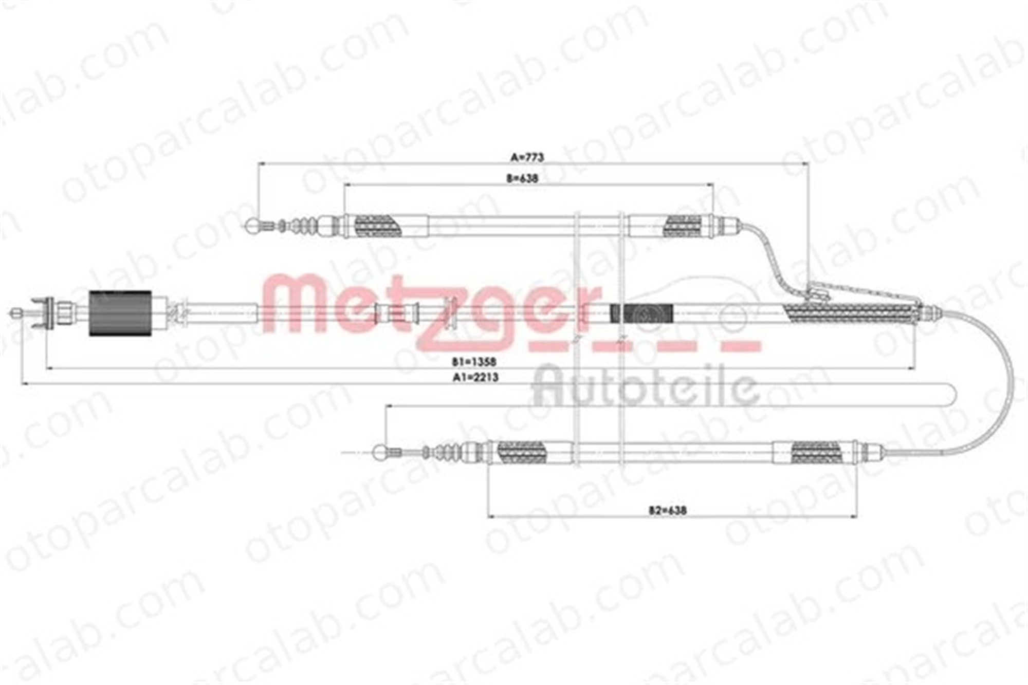 OPEL ORJINAL 13261154 El Fren Teli Arka Sağ veya Sol OPEL INSIGNIA A INSIGNIA A Sedan 13261154 522083