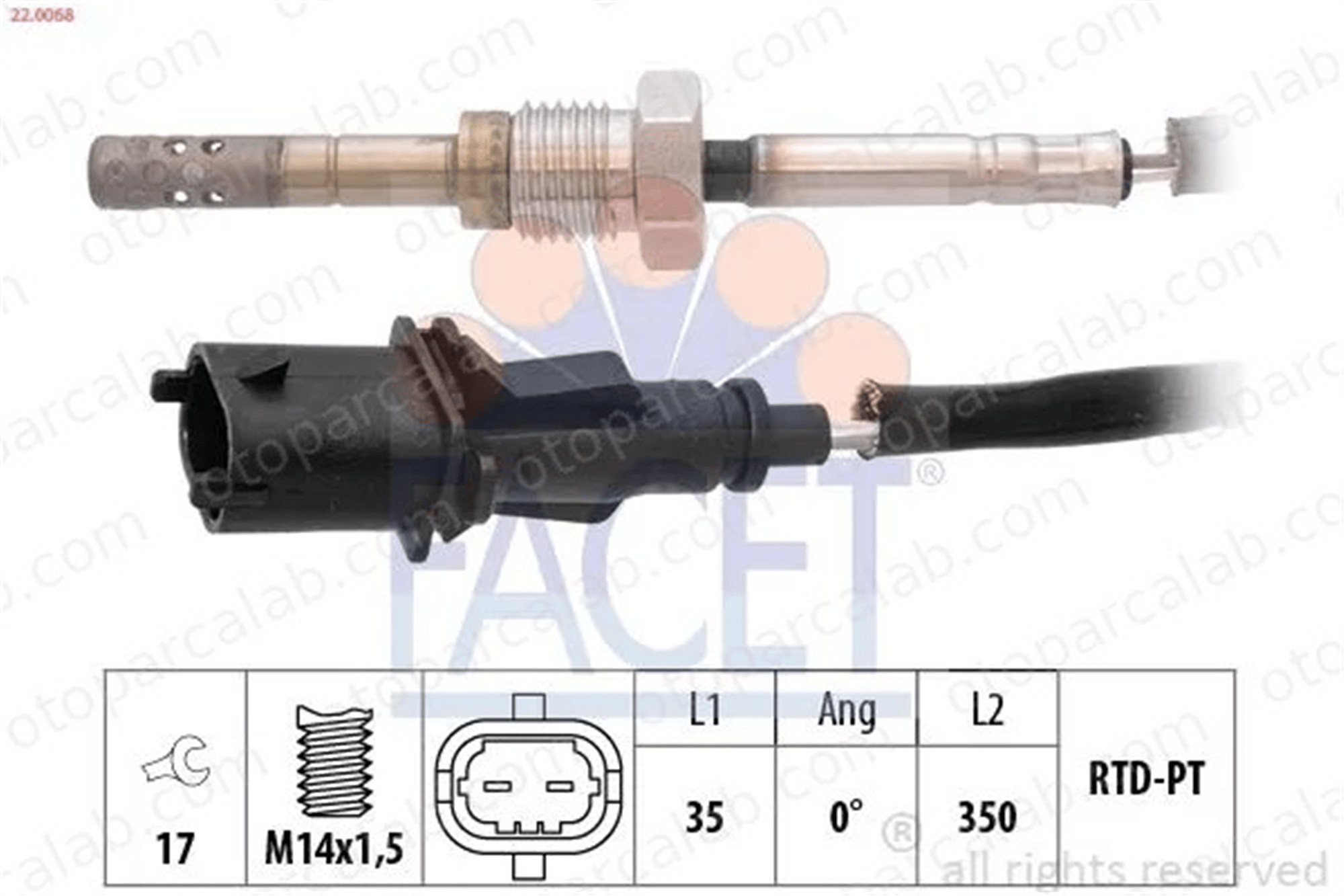 OPEL ORJINAL 55355404 Egzoz Sıcaklık Sensörü SAAB 9-3 9-3 Cabrio 855410 55355404
