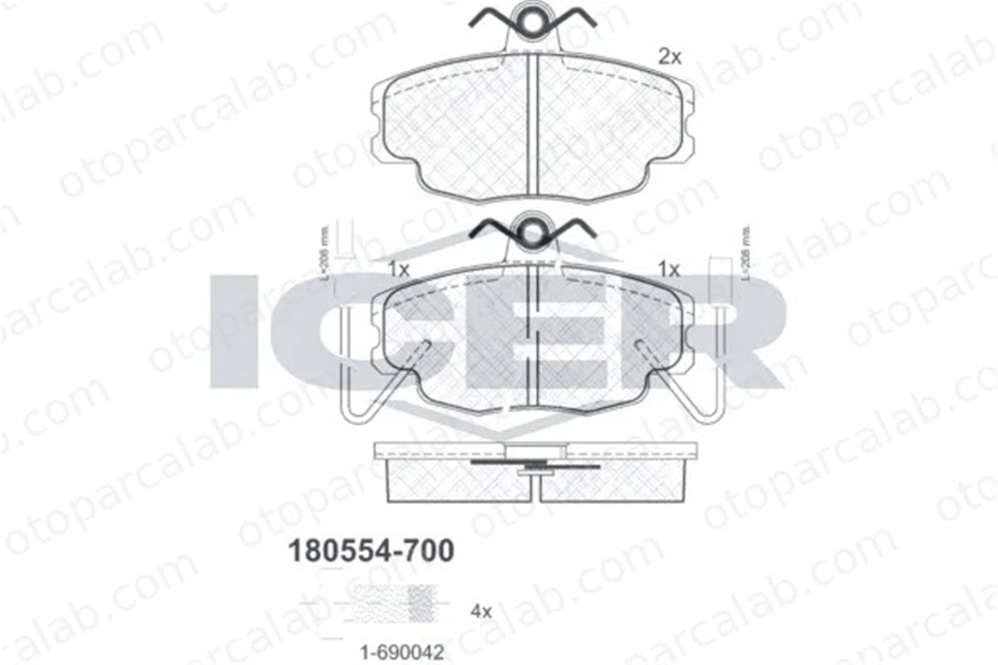OPEL ORJINAL 90182369 Aksesuar Seti Arka RENAULT 11 19 I 556001 96395381