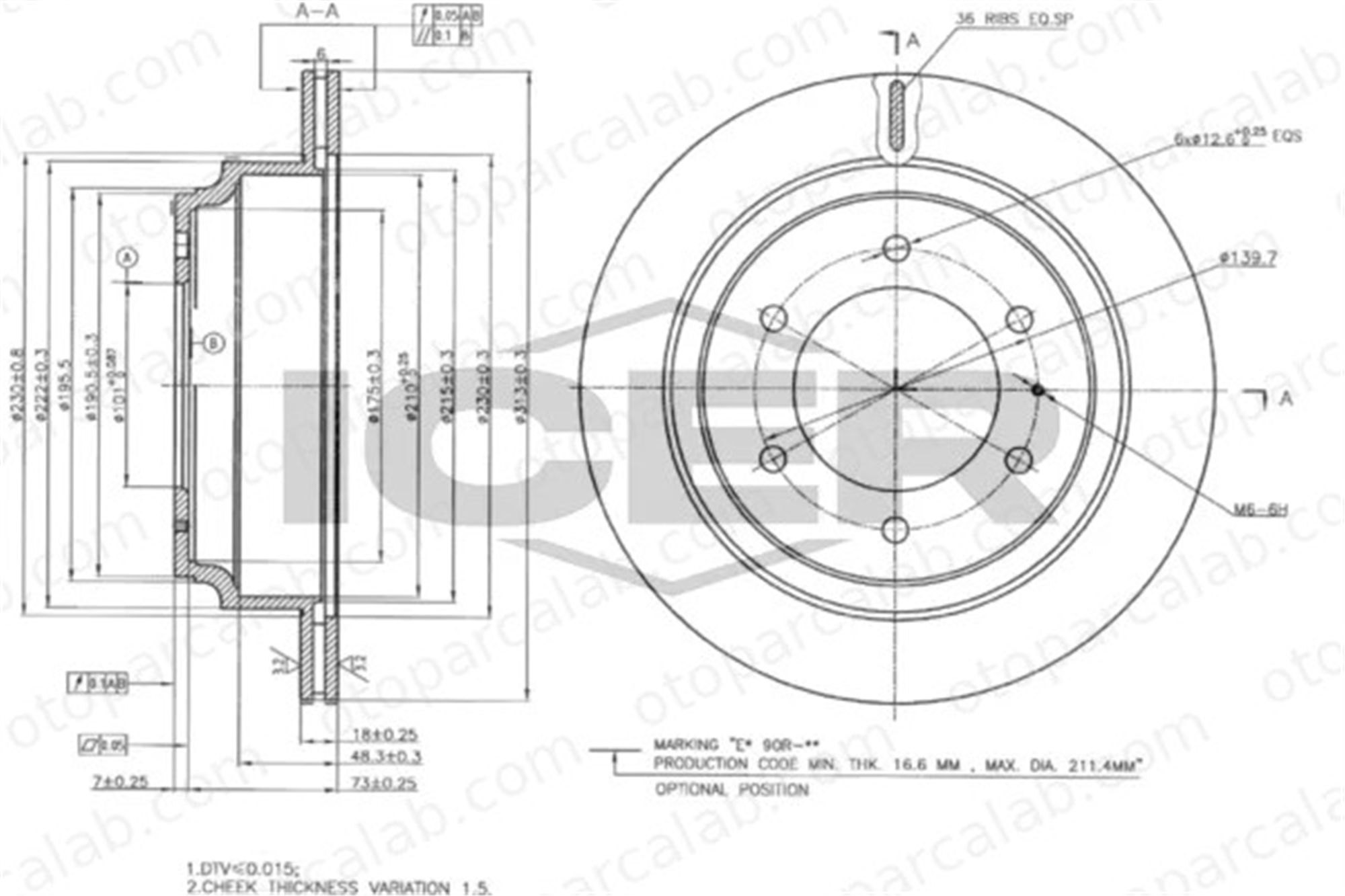 OPEL ORJINAL 91151563 Fren Disk Ayna Arka Sağ ve Sol OPEL FRONTERA A FRONTERA B 91151563 8943754250
