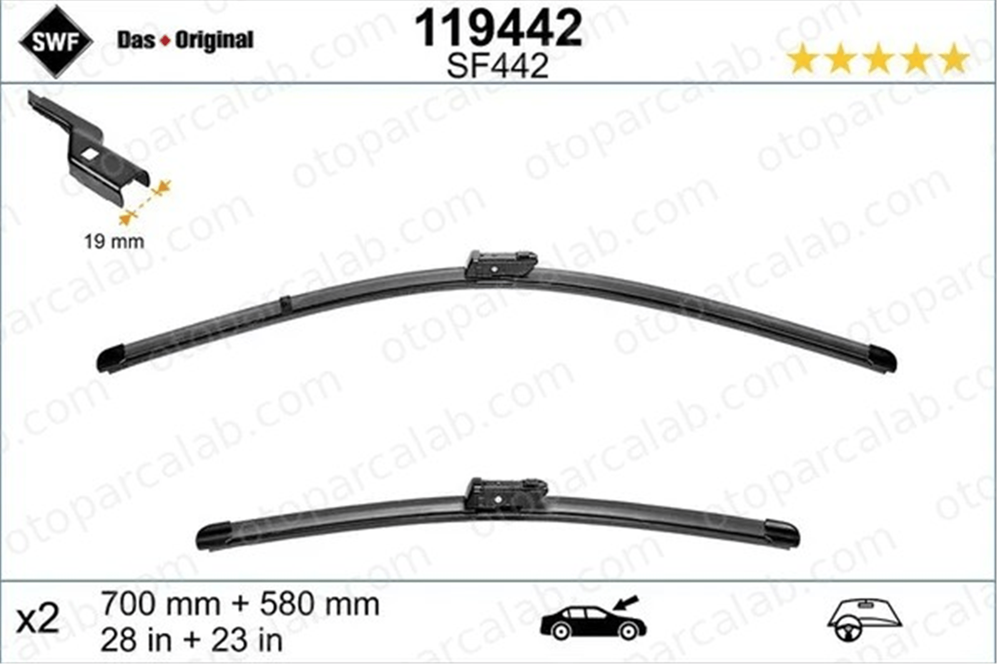 OPEL ORJINAL 95508196 Silecek Süpürgesi Ön VW TIGUAN RENAULT SCÉNIC II 1272032 4G1955425