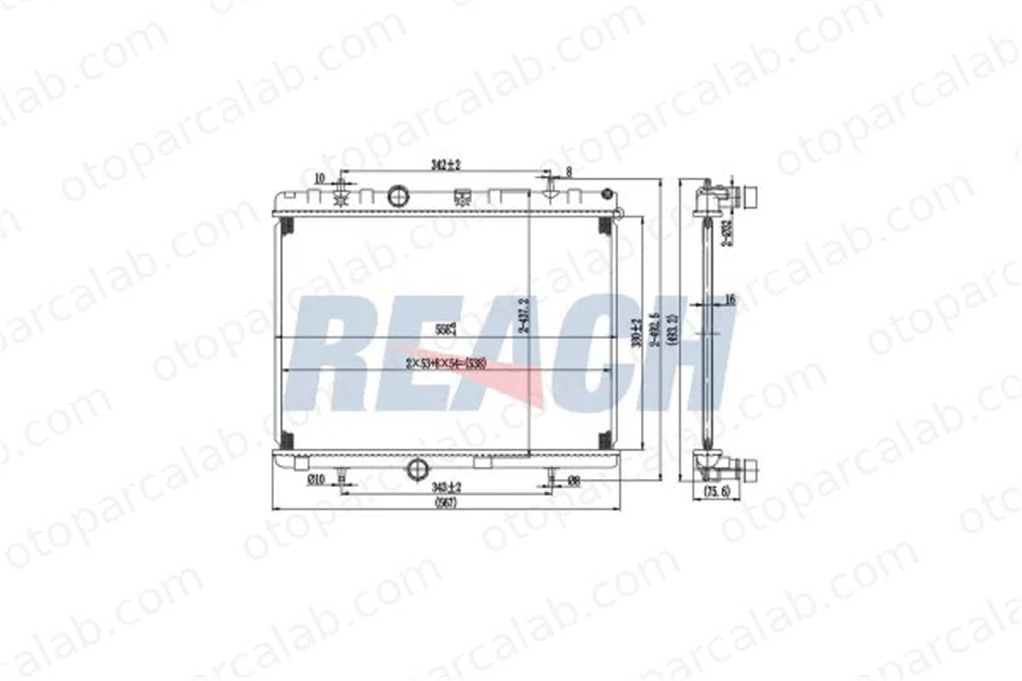 OPEL ORJINAL 96992838 Su Radyatörü PEUGEOT 208 I PARTNER Kasa/büyük limuzin 1330P9 133089