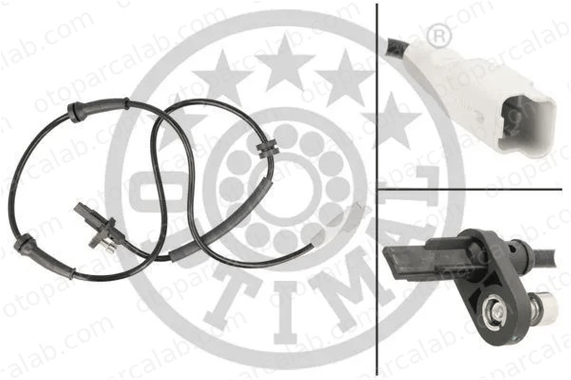 OPTIMAL 06-S279 Abs Sensörü Arka Sağ veya Sol CITROËN BERLINGO Kasa/büyük limuzin PEUGEOT PARTNER Kasa/büyük limuzin 4545E8 96536631