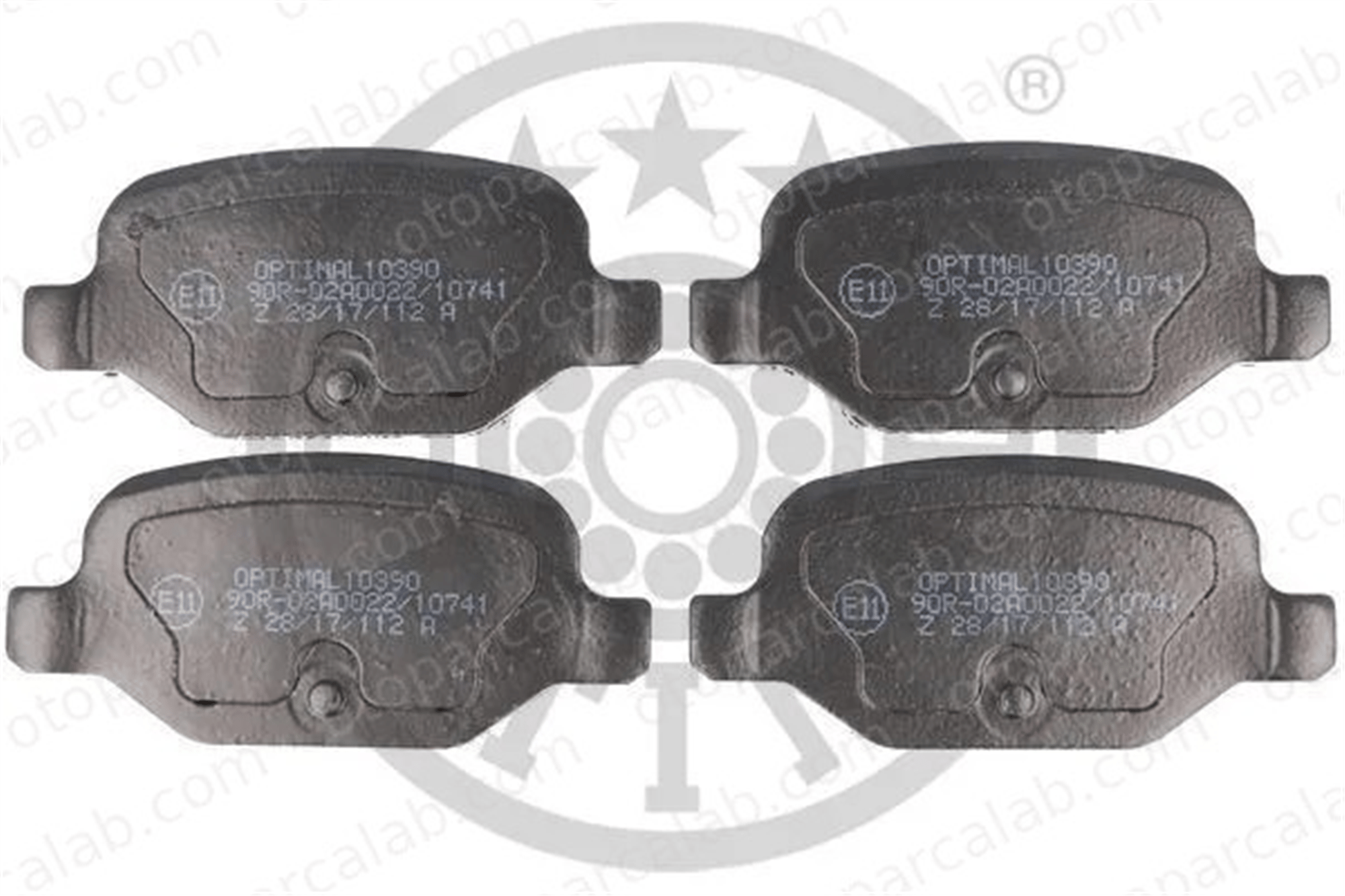 OPTIMAL BP-10390 Fren Disk Balata Arka LANCIA YPSILON FIAT PANDA 77365754 77363445