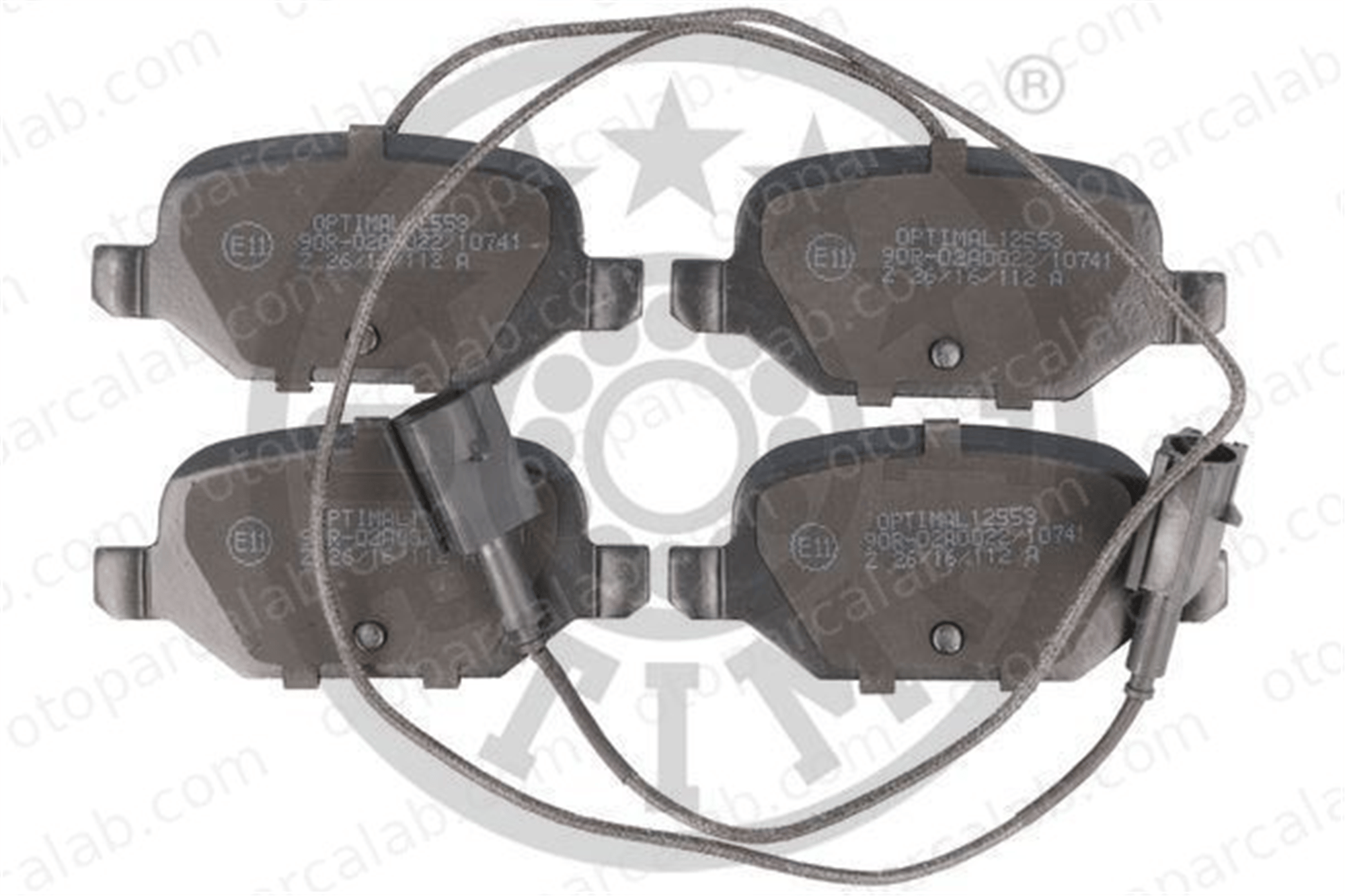 OPTIMAL BP-12553 Fren Disk Balata Ön ABARTH 500 / 595 / 695 500C / 595C / 695C 77365754 77367241