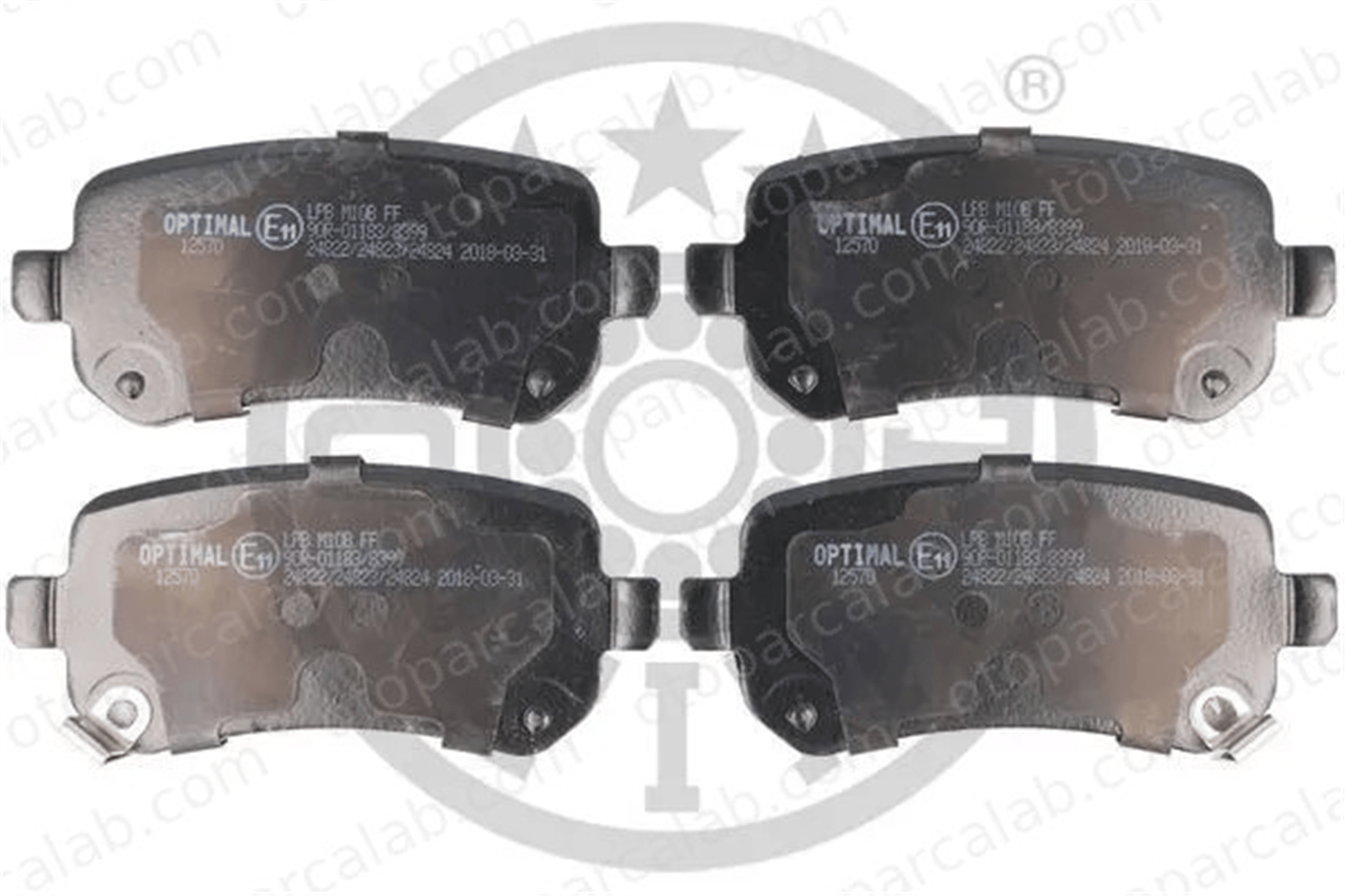 OPTIMAL BP-12570 Fren Disk Balata Arka DODGE JOURNEY FIAT FREEMONT 68029887AB 68029887AA