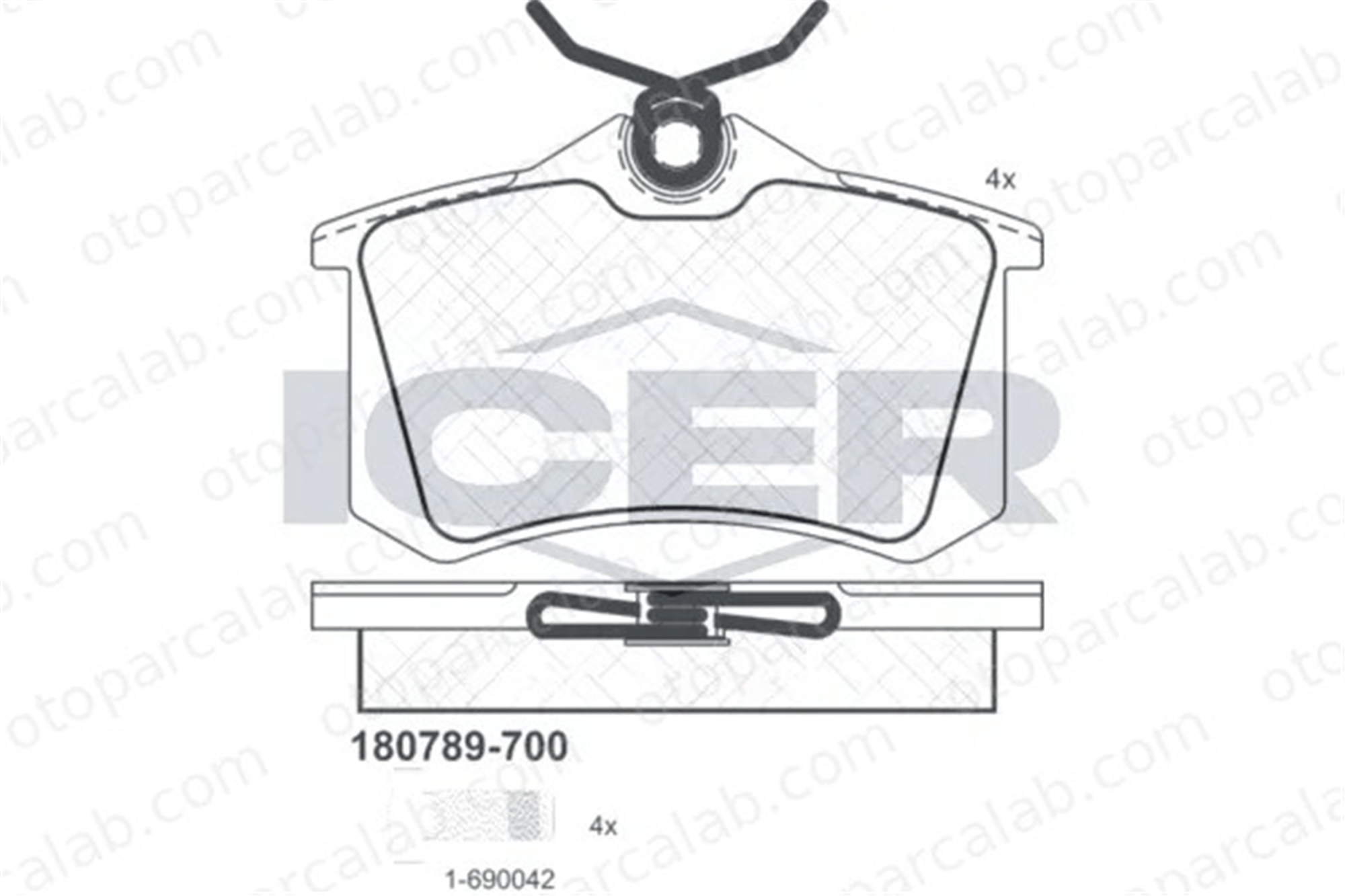 OPTIMAL BP-O9548 Fren Disk Balata Arka AUDI A6 C5 Avant A6 C5 191615415A 191698451