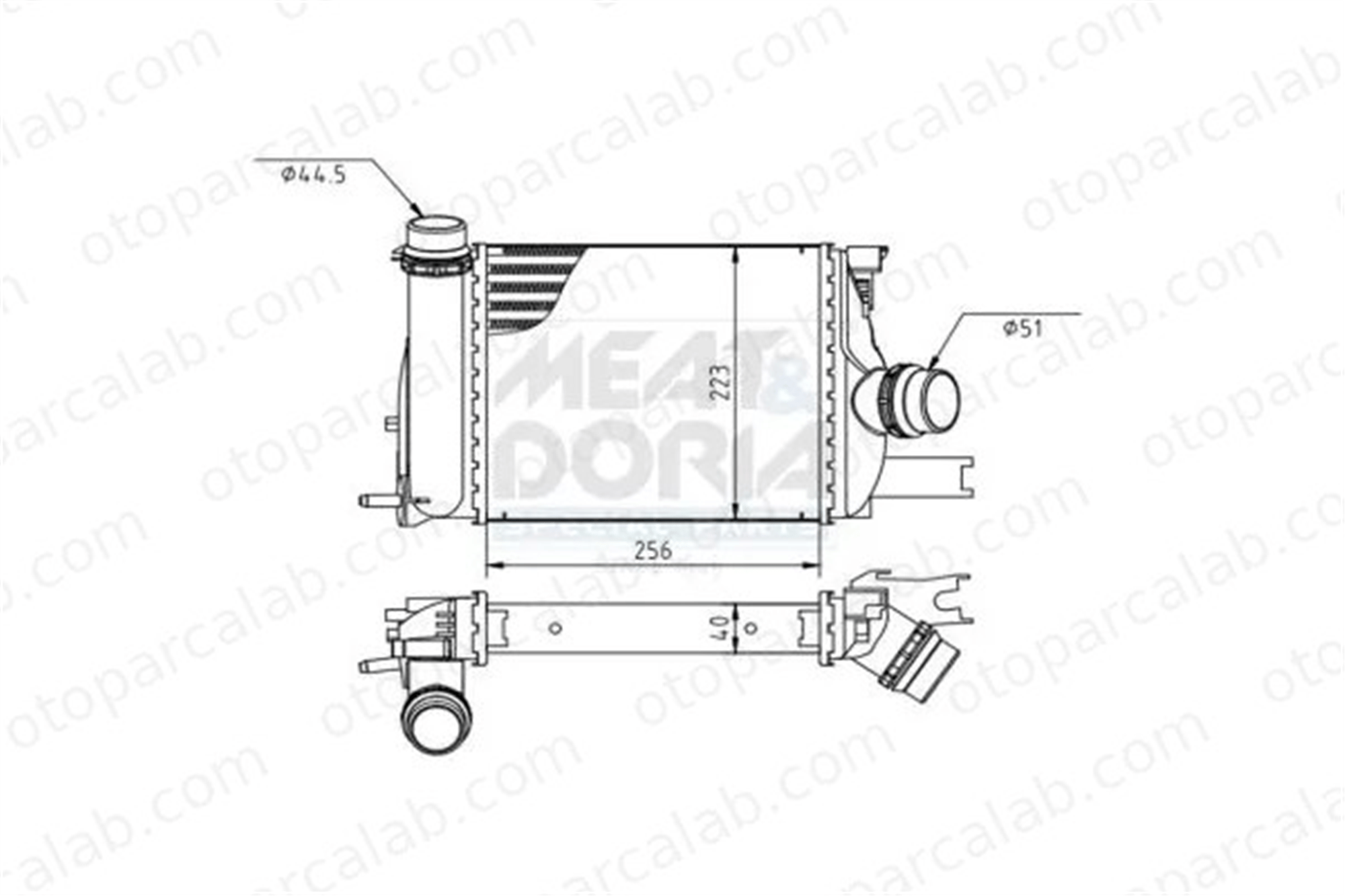 ORIS 1514-4835A Turbo Radyatörü ORİS 1514-4835A DACIA DOKKER Express Kasa/büyük limuzin DOKKER MPV 144963014R