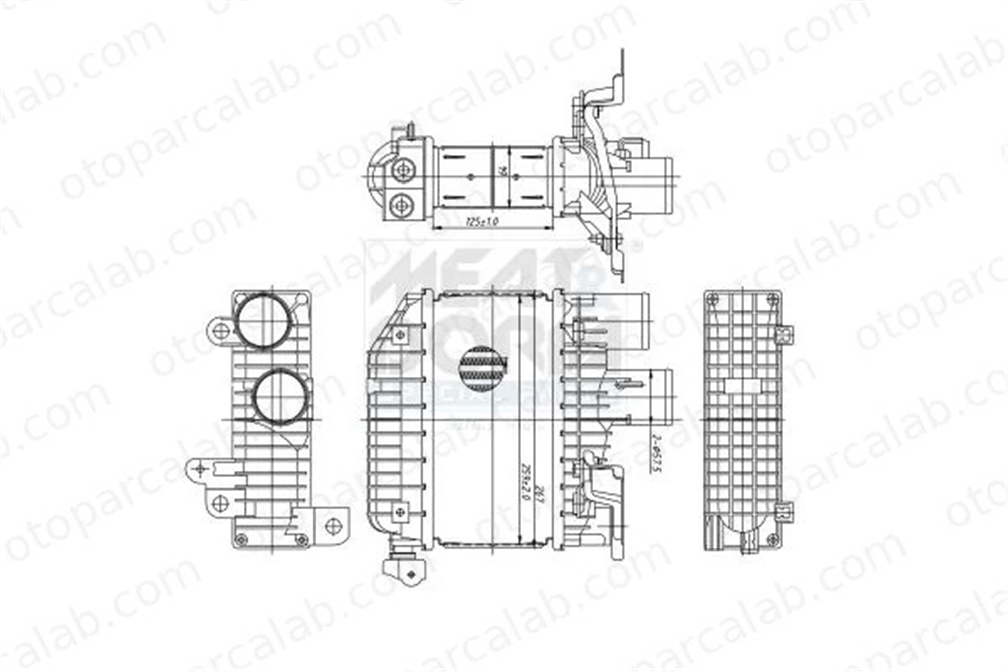 ORIS 188-4835 Turbo Radyatörü ORİS 188-4835 TOYOTA COROLLA AVENSIS 1794027010 179400G010