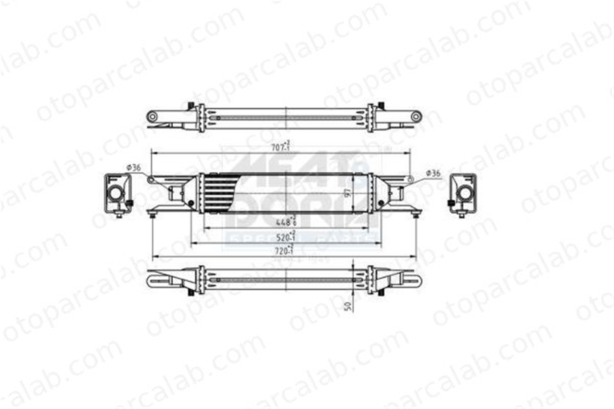 ORIS 1886-4835A Turbo Radyatörü ORİS 1886-4835A FIAT LINEA GRANDE PUNTO 51785221 51831832