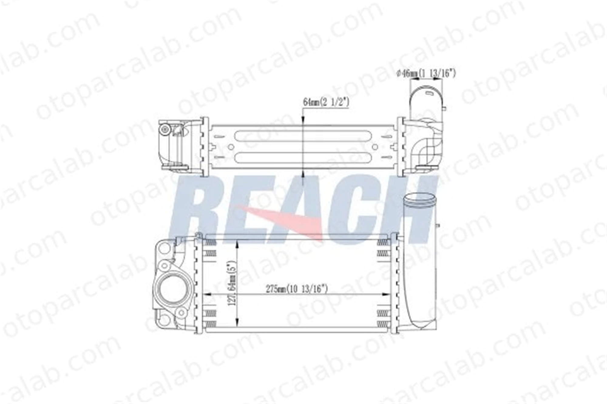 ORIS 200-4835 Turbo Radyatörü ORİS 200-4835 TOYOTA AURIS COROLLA Sedan 179000N040 179000N020