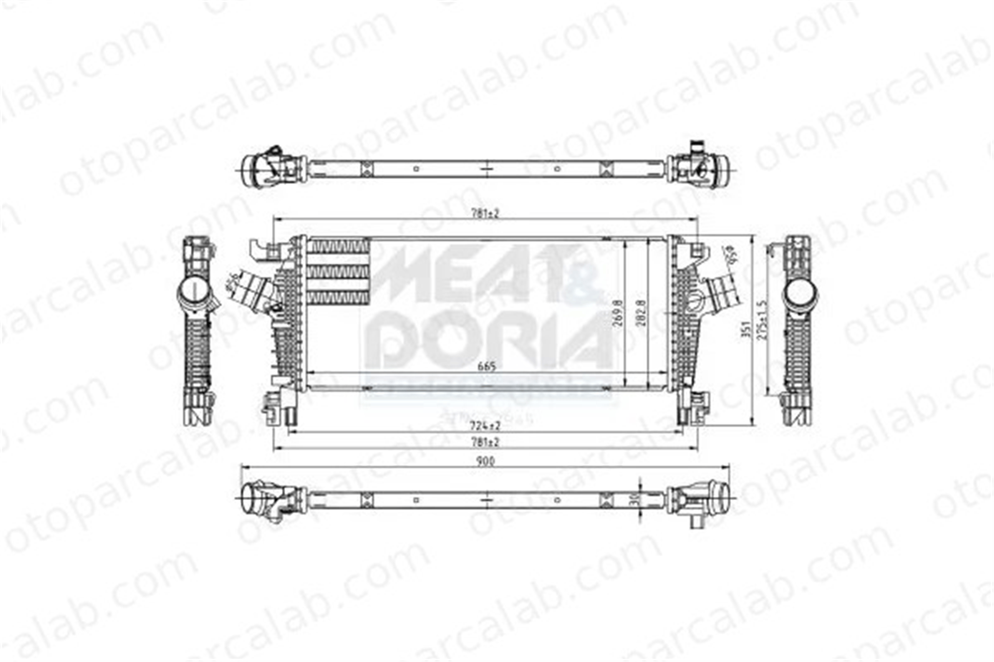 ORIS 756-4835A Turbo Radyatörü ORİS 756-4835A OPEL CASCADA ZAFIRA TOURER C 1302259 01302259
