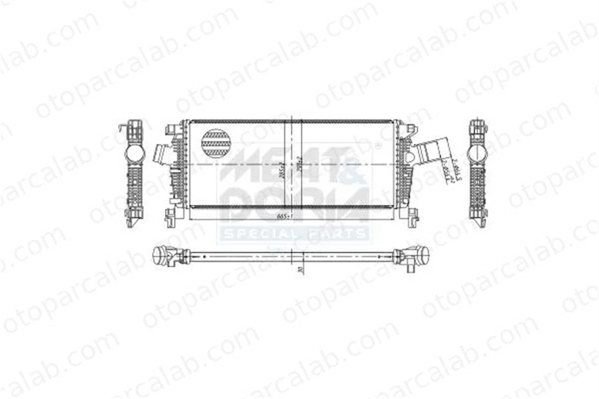 ORIS 790-4835B Turbo Radyatörü ORİS 790-4835B OPEL ZAFIRA TOURER C INSIGNIA A 1302216 13330387
