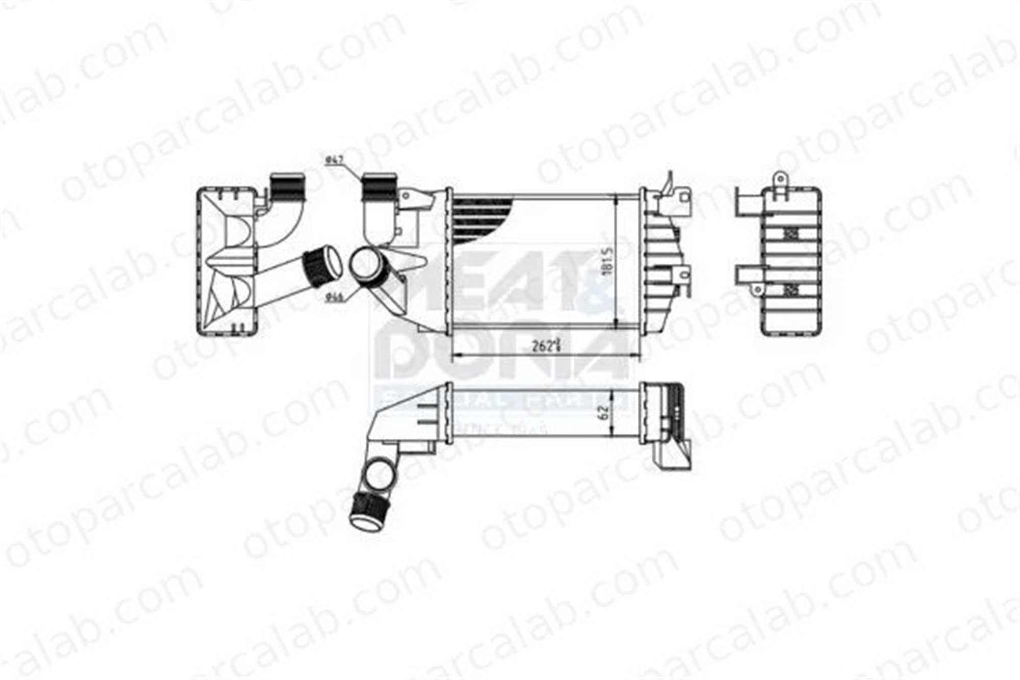 ORIS 793-4835 Turbo Radyatörü ORİS 793-4835 OPEL ASTRA H ASTRA H GTC 6302072 13213402