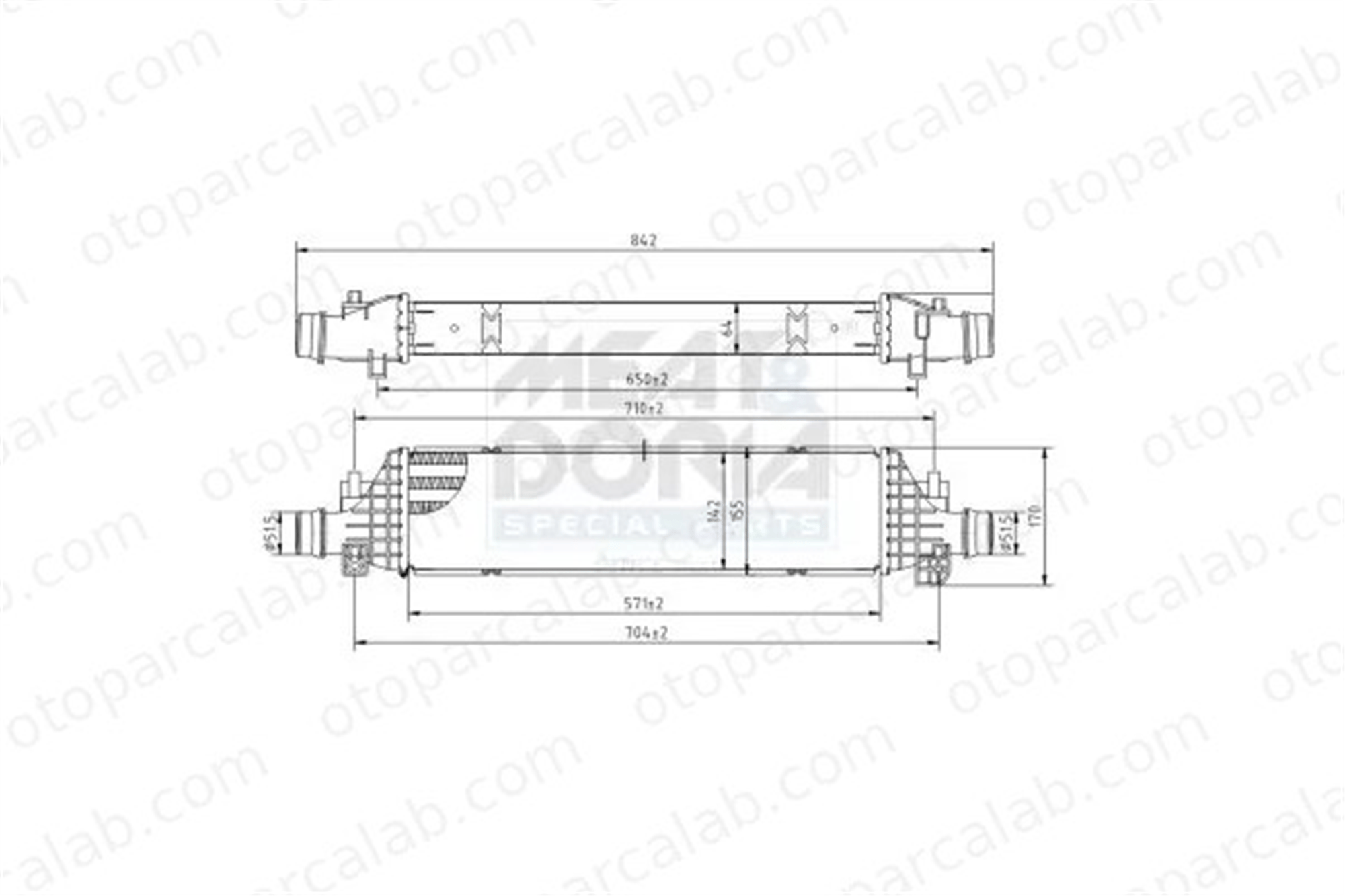 ORIS 798-4835 Turbo Radyatörü ORİS 798-4835 OPEL MOKKA / MOKKA X CHEVROLET TRAX 95081734 1302264