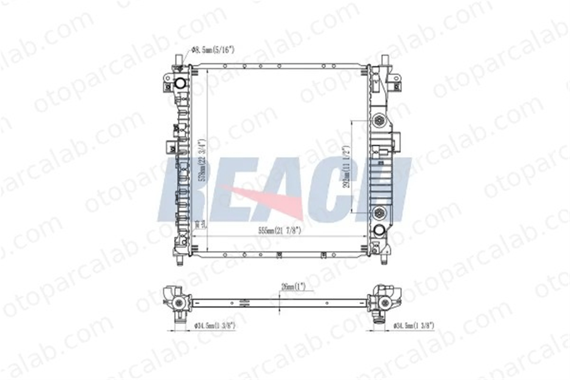ORIS 8005-4811 Su Radyatörü ORİS 8005-4811 SSANGYONG KYRON ACTYON I 2131009150 2131009151