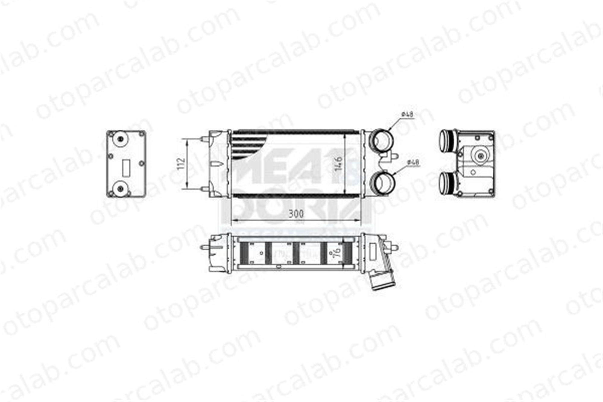 ORIS 810-4835 Turbo Radyatörü ORİS 810-4835 FORD FIESTA VI B-MAX AV219L440AC 1696574