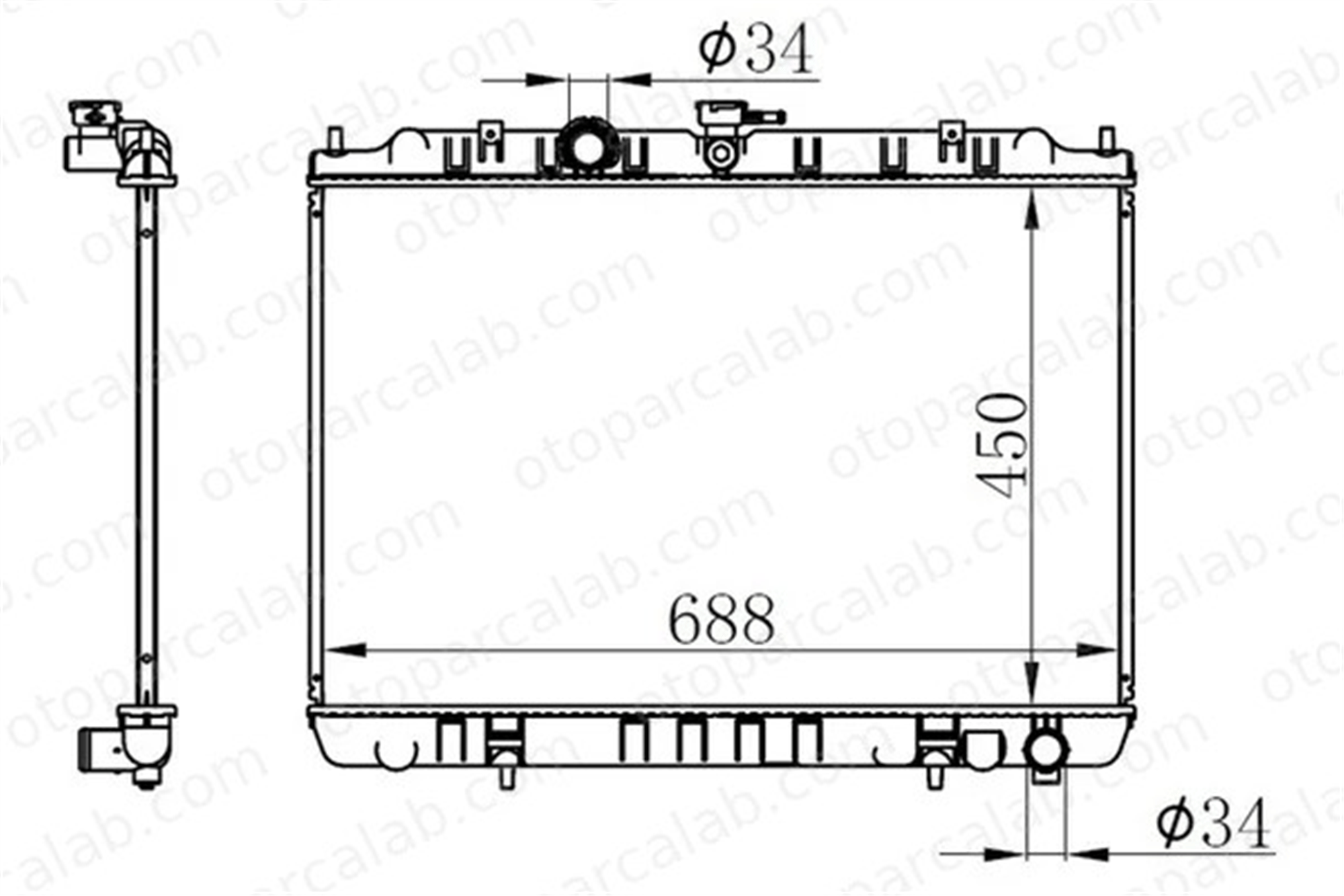 ORIS BDF269016 Su Radyatörü ORİS BDF269016 OPEL CORSA D CORSA E 1300339 1300312