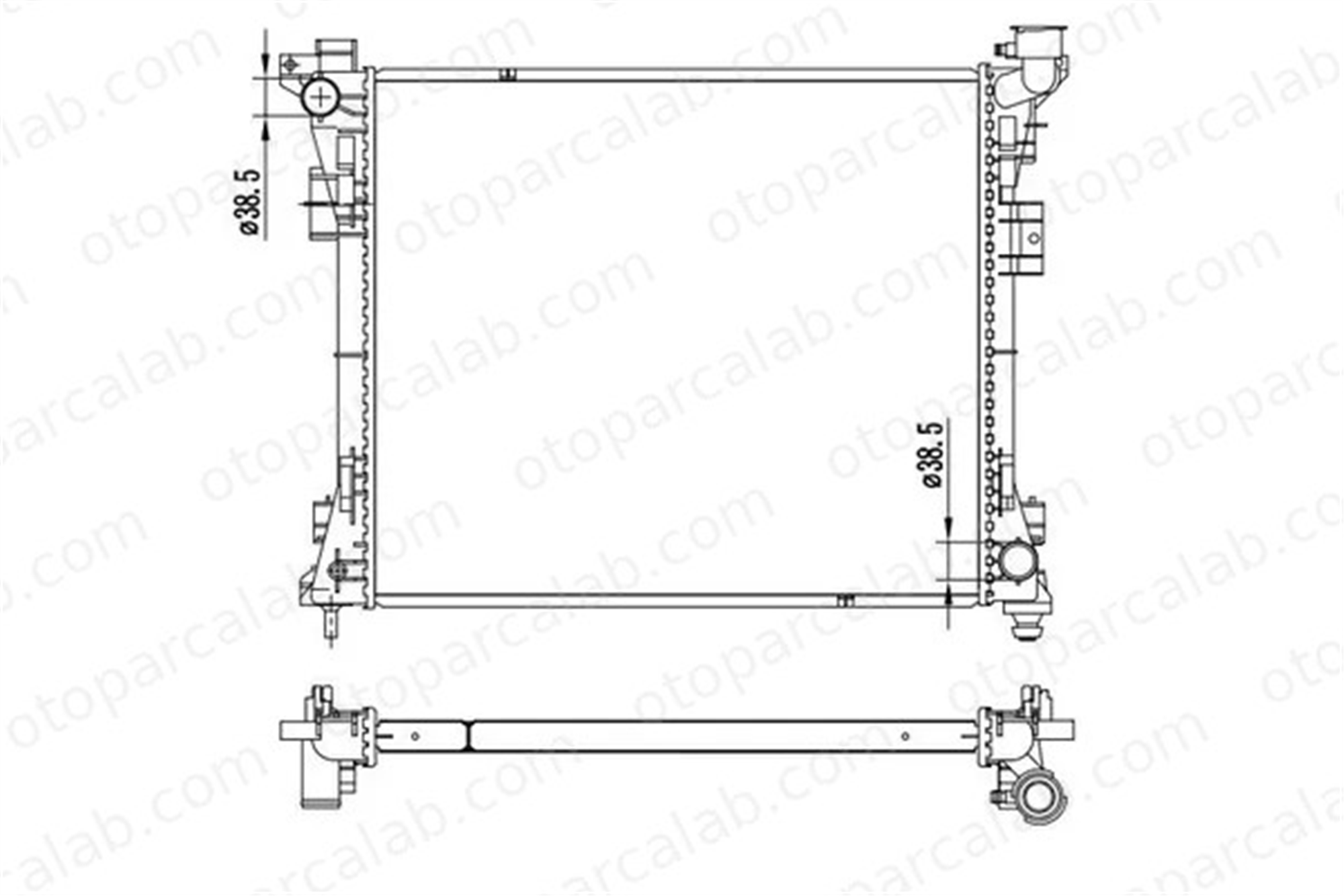 ORIS BGM904026 Su Radyatörü ORİS BGM904026 CHRYSLER GRAND VOYAGER V VW ROUTAN 4677754AC K04677755AF
