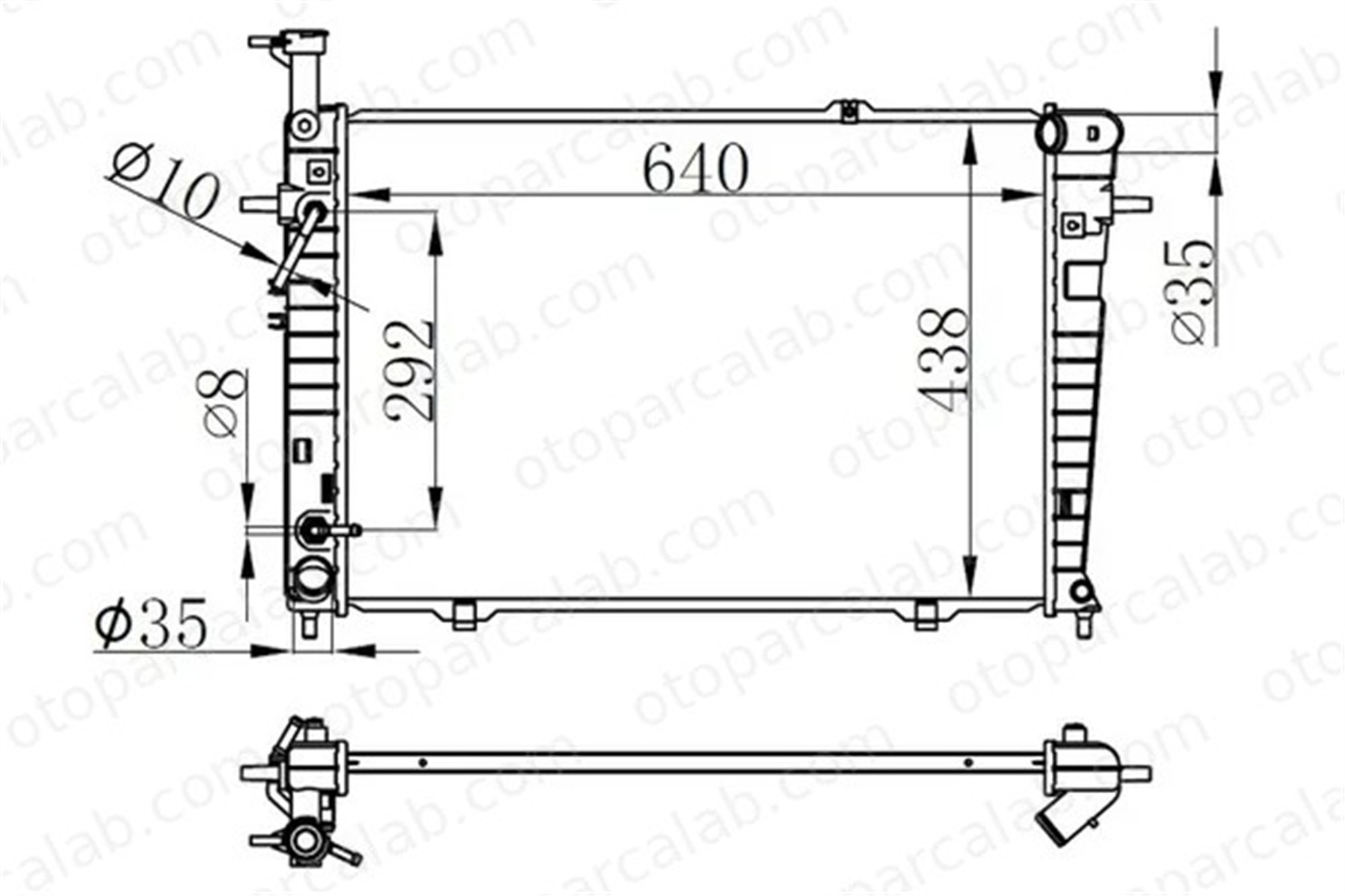 ORIS BHY047018 Su Radyatörü ORİS BHY047018 HYUNDAI TUCSON KIA SPORTAGE II 253102E500