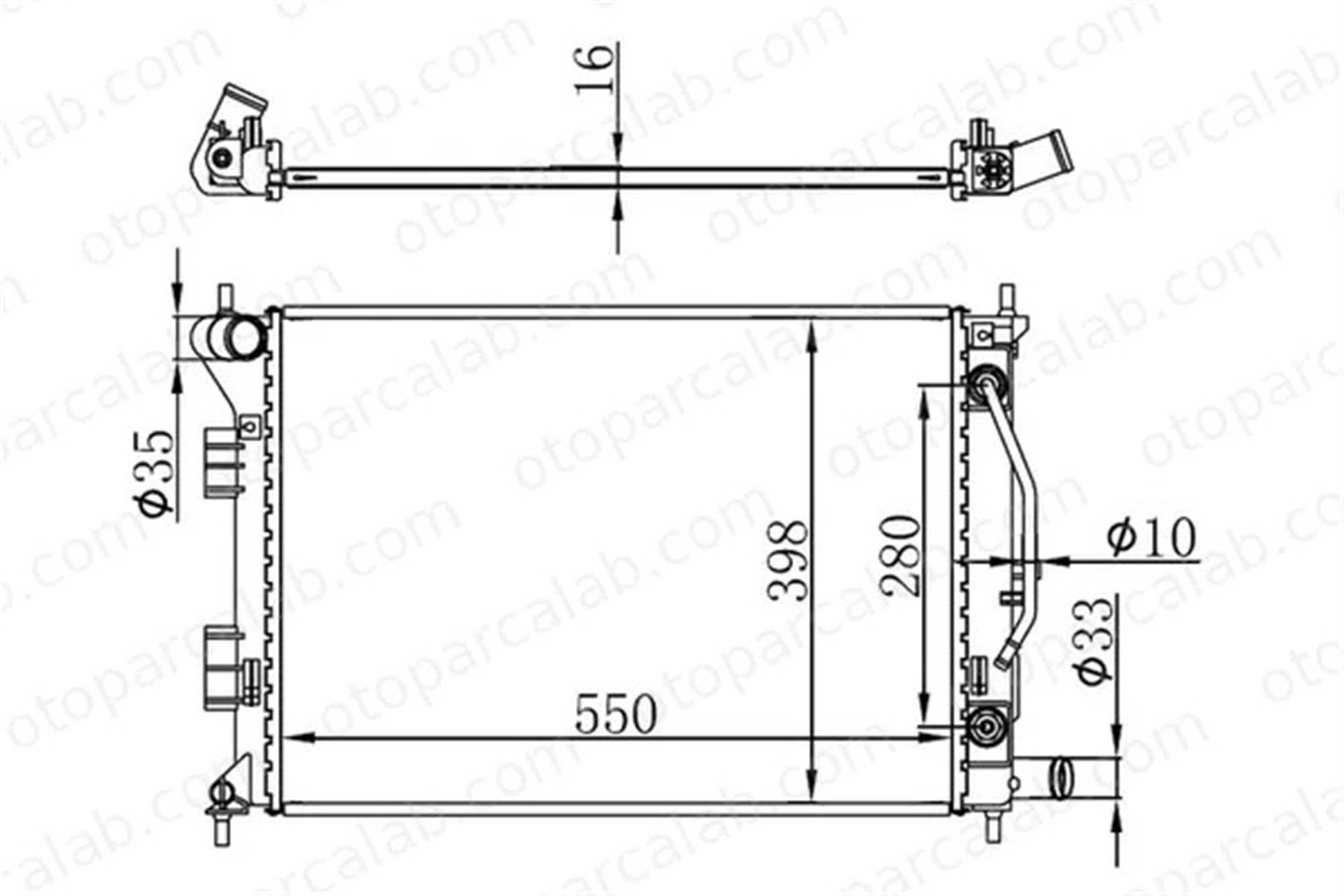 ORIS BHY124016 Su Radyatörü ORİS BHY124016 HYUNDAI i30 i30 Station wagon 253103X100 253103X101