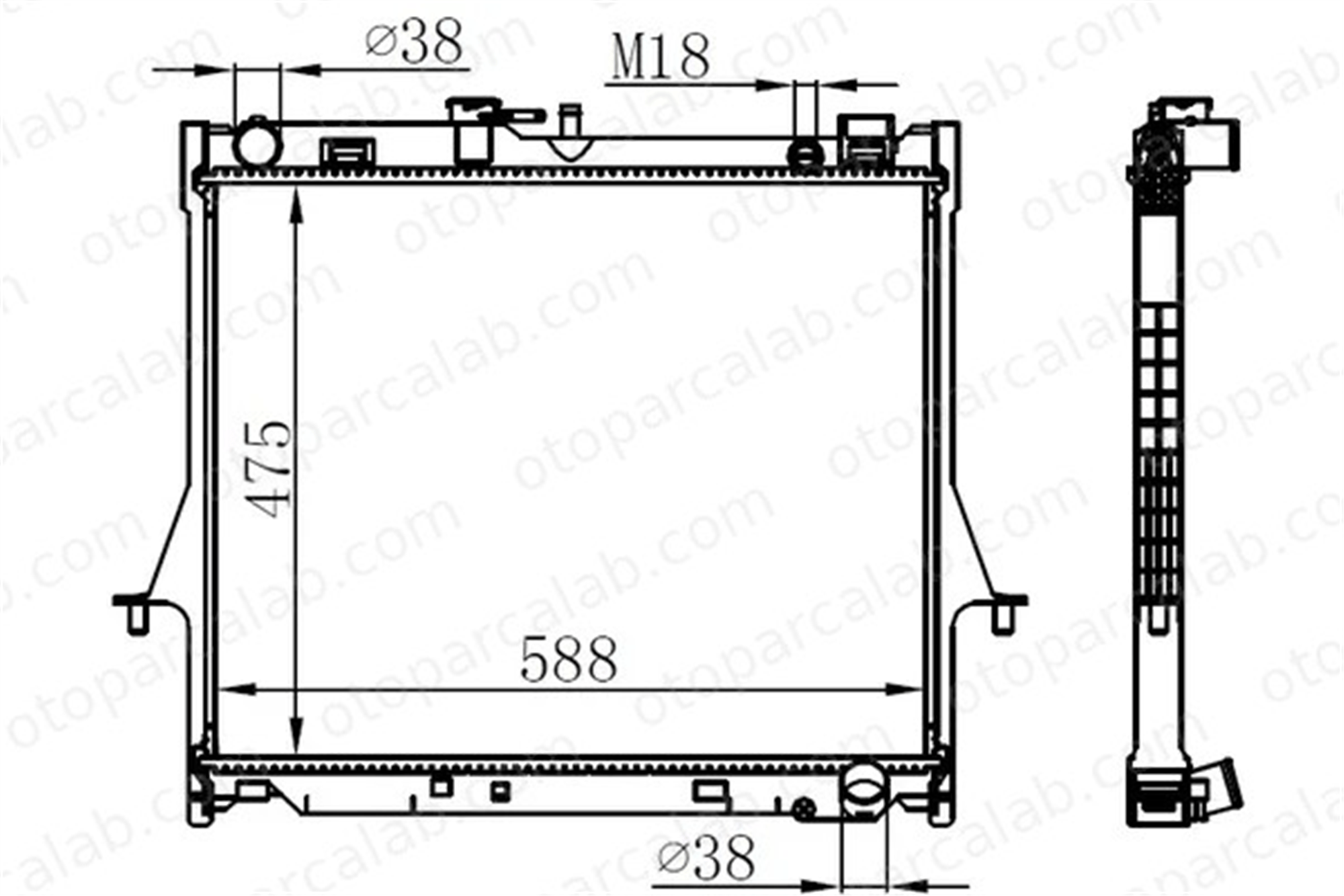 ORIS BIS006026 Su Radyatörü ORİS BIS006026 PEUGEOT 504 504 Break 17700 61M10