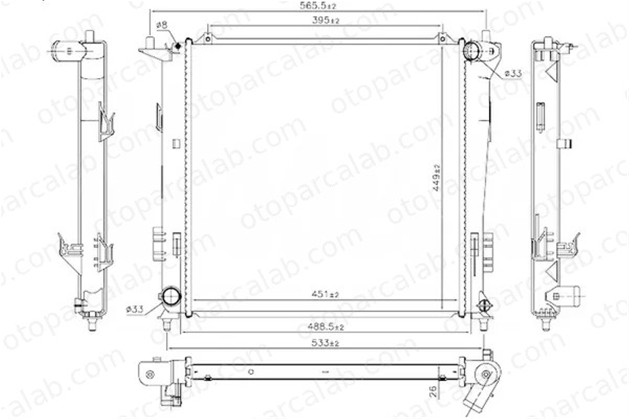 ORIS BKI901026 Su Radyatörü ORİS BKI901026 HYUNDAI i30 i30 Station wagon 253101H600 253101H610