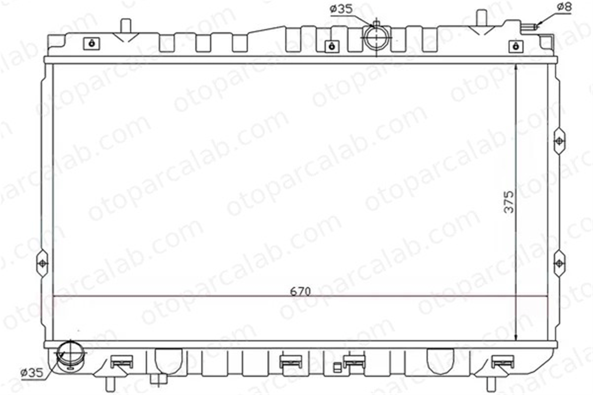 ORIS BKI902016 Su Radyatörü ORİS BKI902016 RENAULT KANGOO / GRAND KANGOO II KANGOO Express 4155000102 A4155000102