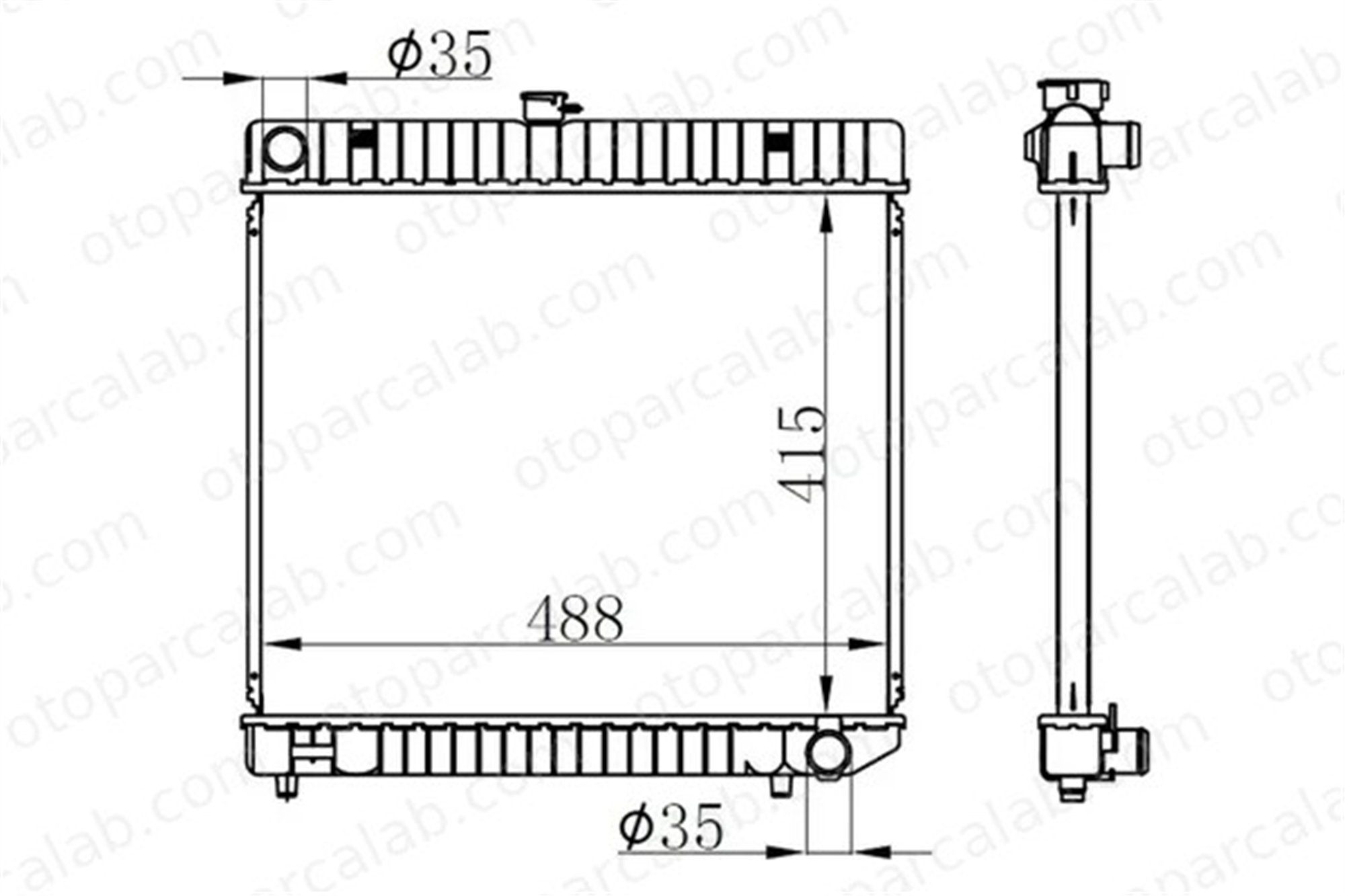 ORIS BME005032 Su Radyatörü ORİS BME005032 MERCEDES-BENZ 123 Sedan 123 T-Model 1235003703 1235003903