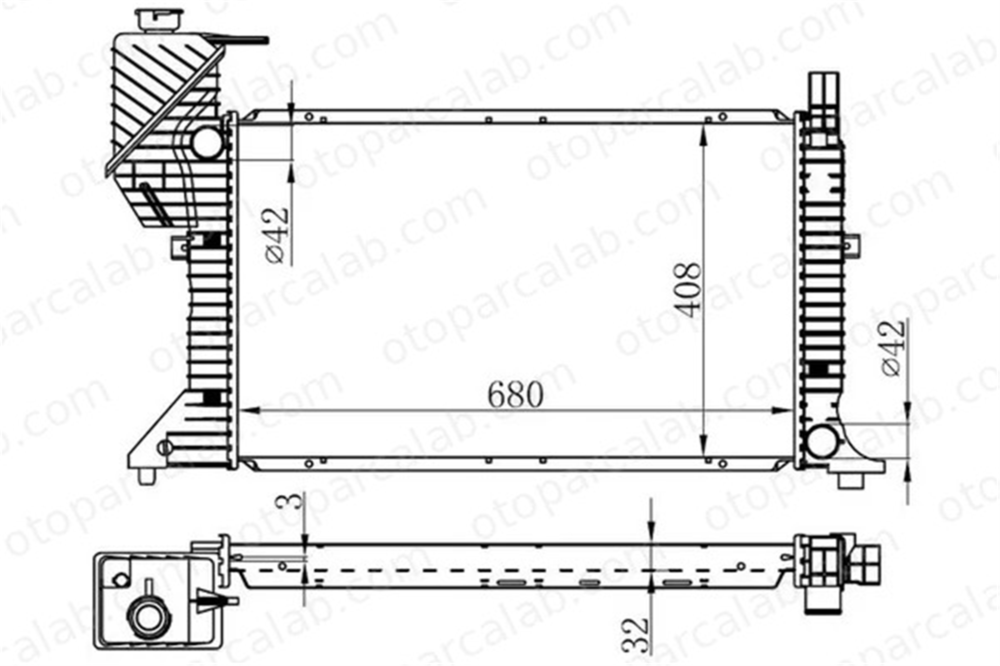 ORIS BME038032 Su Radyatörü ORİS BME038032 FORD FIESTA V FIESTA V Van 4S6H8005CA 1141491
