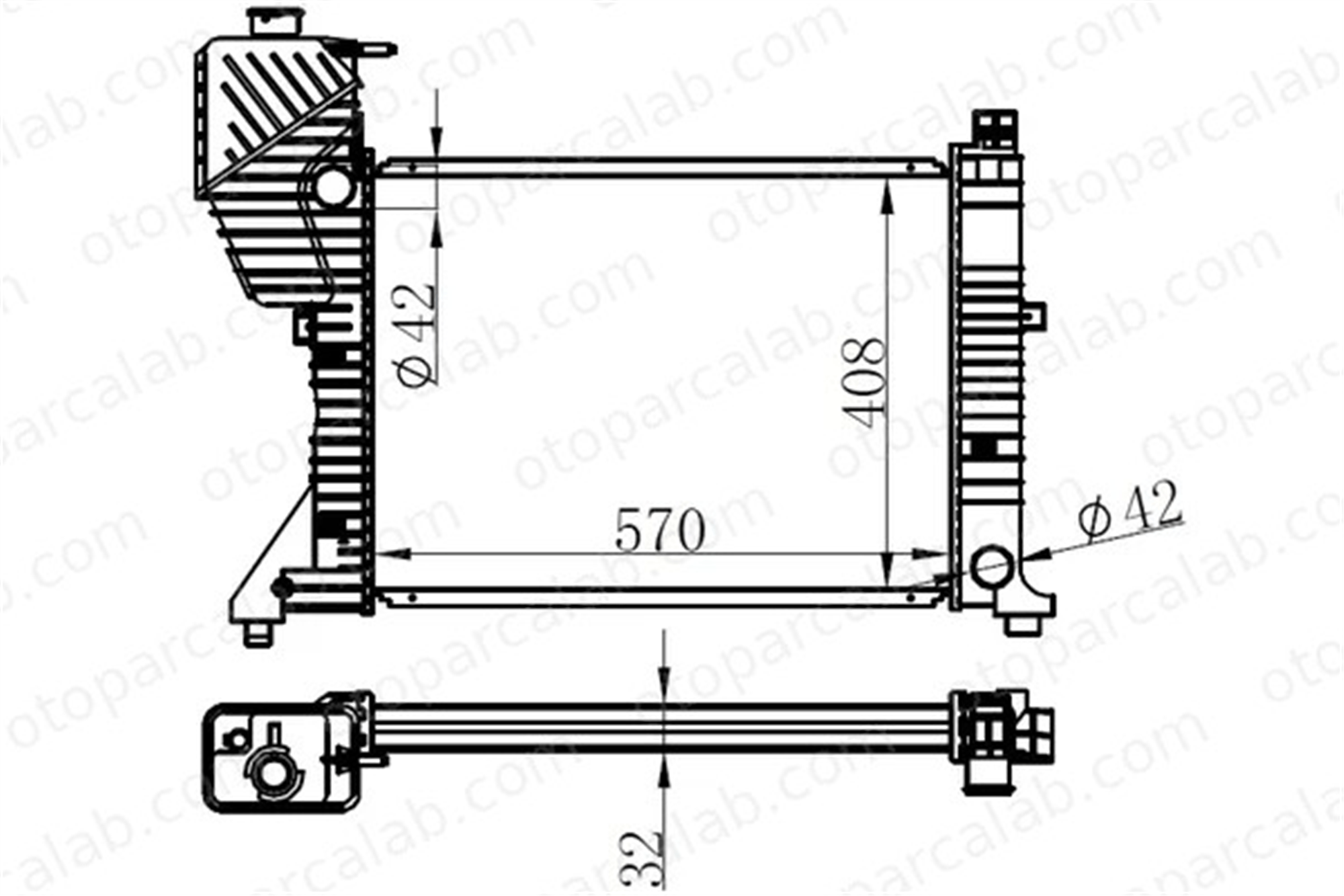ORIS BME040032 Su Radyatörü ORİS BME040032 MERCEDES-BENZ SPRINTER 2-t Panelvan/Van SPRINTER 2-t Platform şasi A9015001800 9015001800