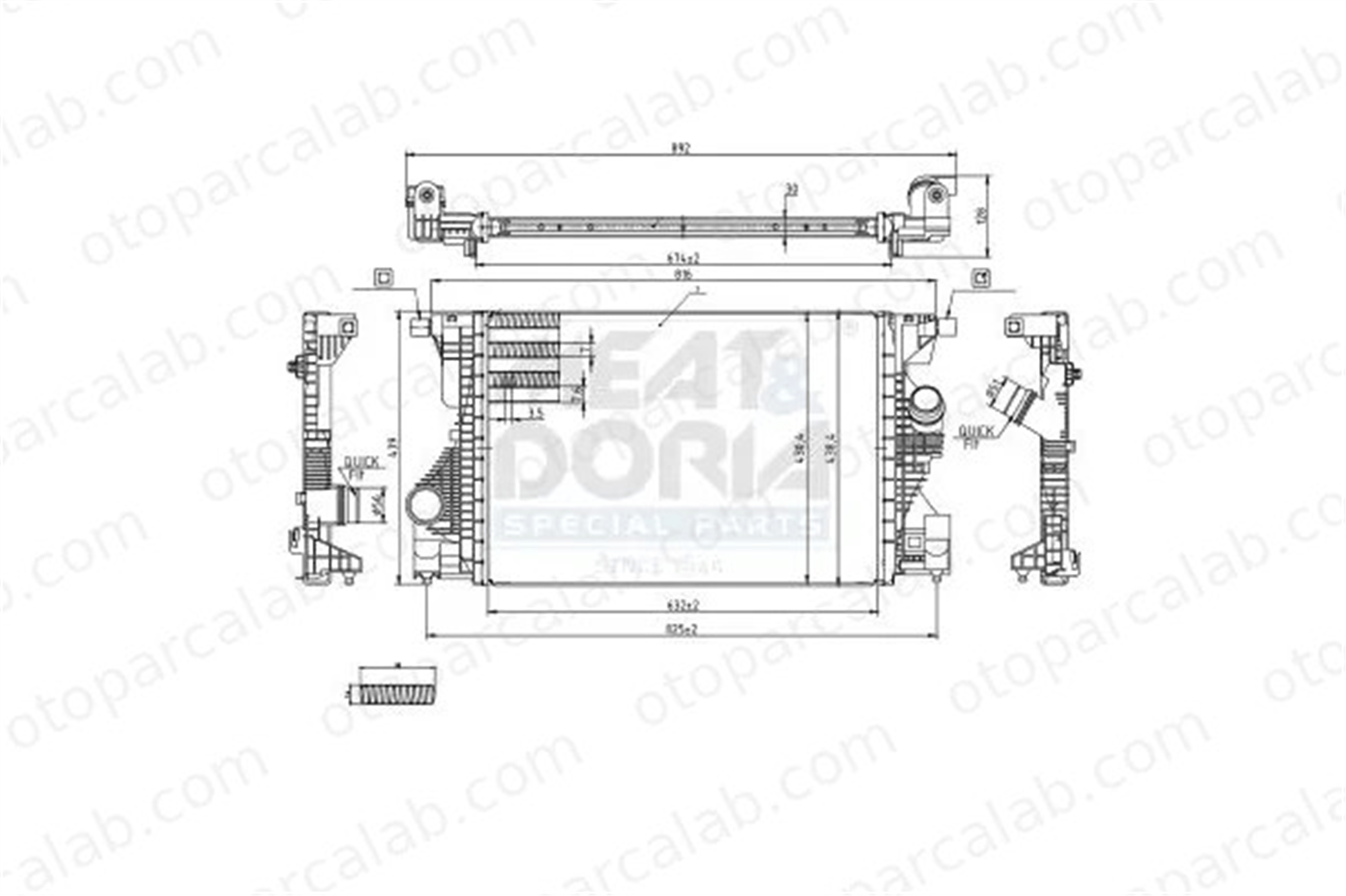 ORIS BME914030 Turbo Radyatörü ORİS BME914030 MERCEDES-BENZ B-SERISI Sports Tourer CLA A2475006100 2475006100