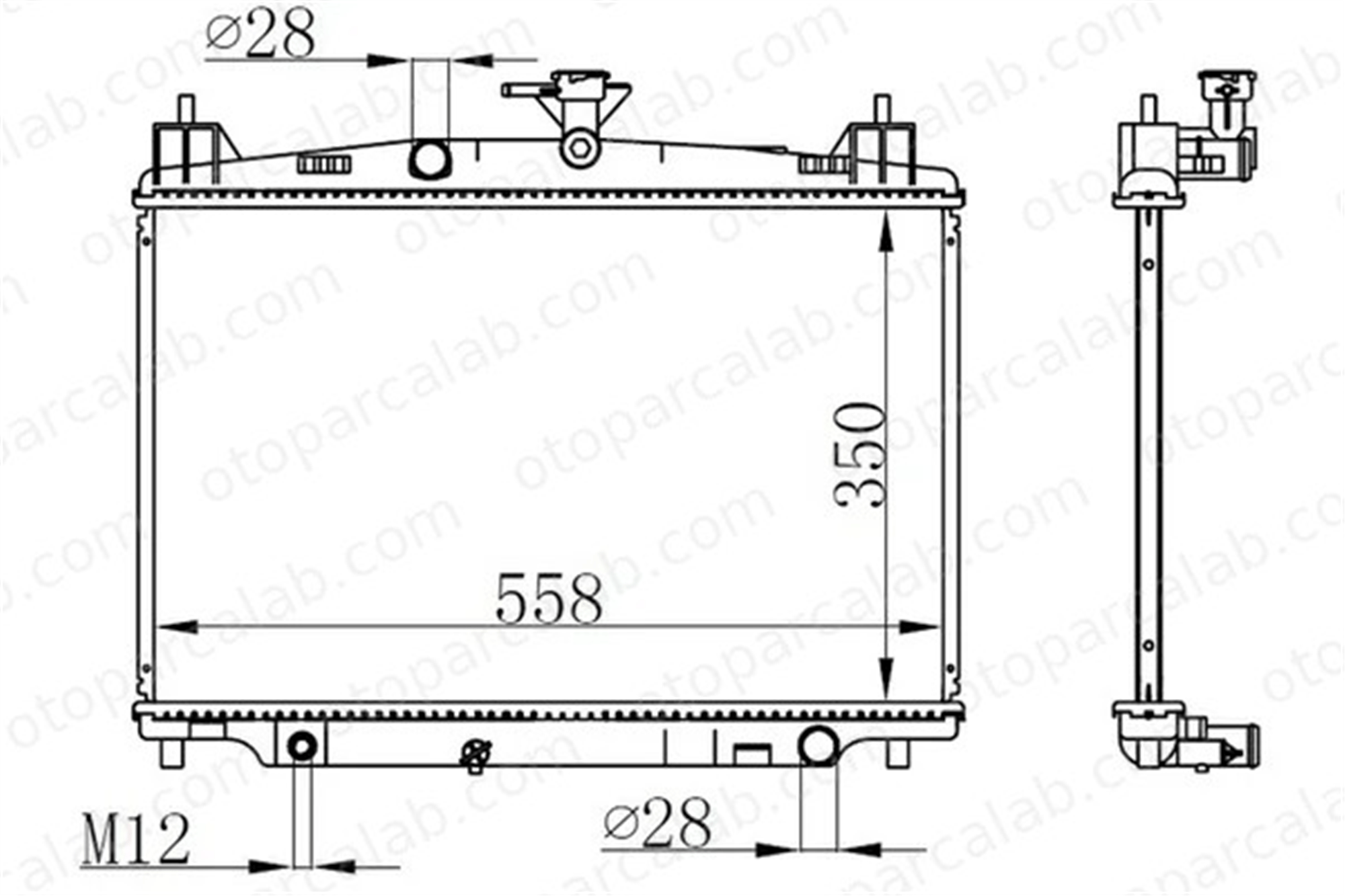 ORIS BMZ150016 Su Radyatörü ORİS BMZ150016 FORD FOCUS II C-MAX 3M5H8005TL 1230987