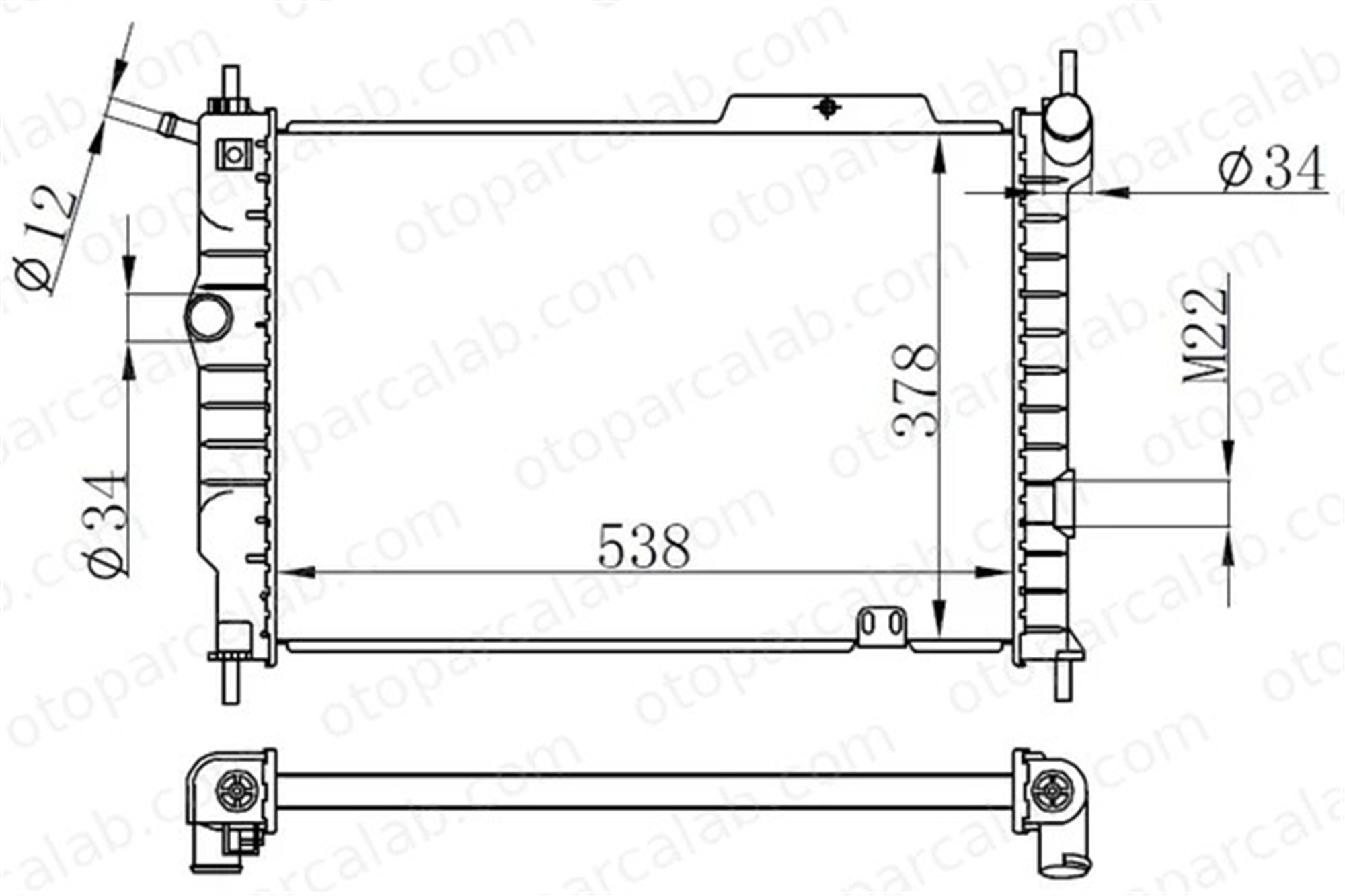 ORIS BOP169026 Su Radyatörü ORİS BOP169026 OPEL ASTRA F Station wagon ASTRA F 1300108 1300134