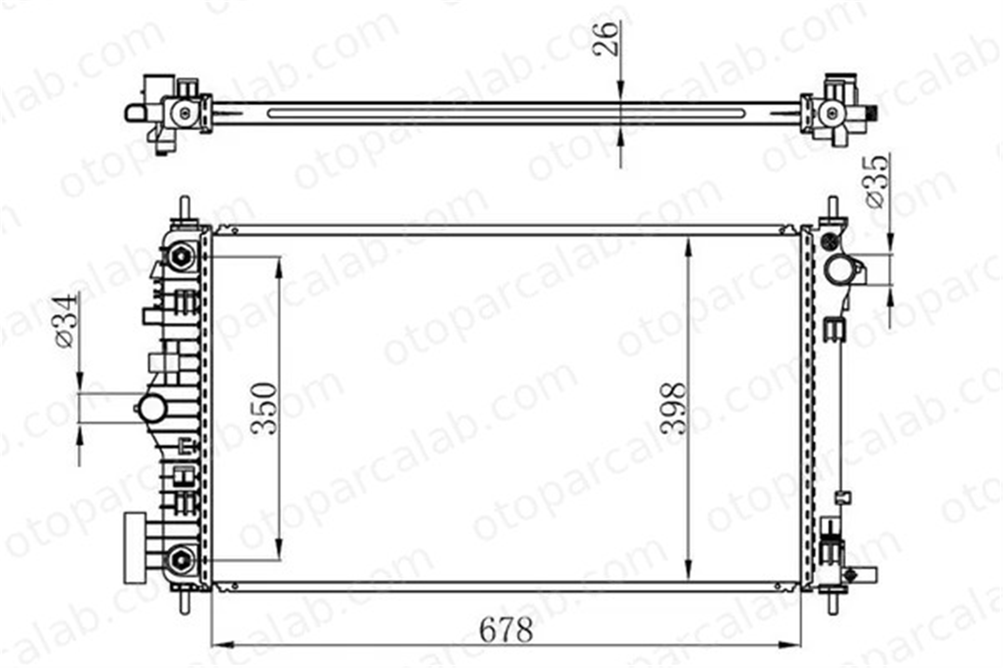 ORIS BOP545026 Su Radyatörü ORİS BOP545026 OPEL INSIGNIA A INSIGNIA A Sedan 1300294 13241729