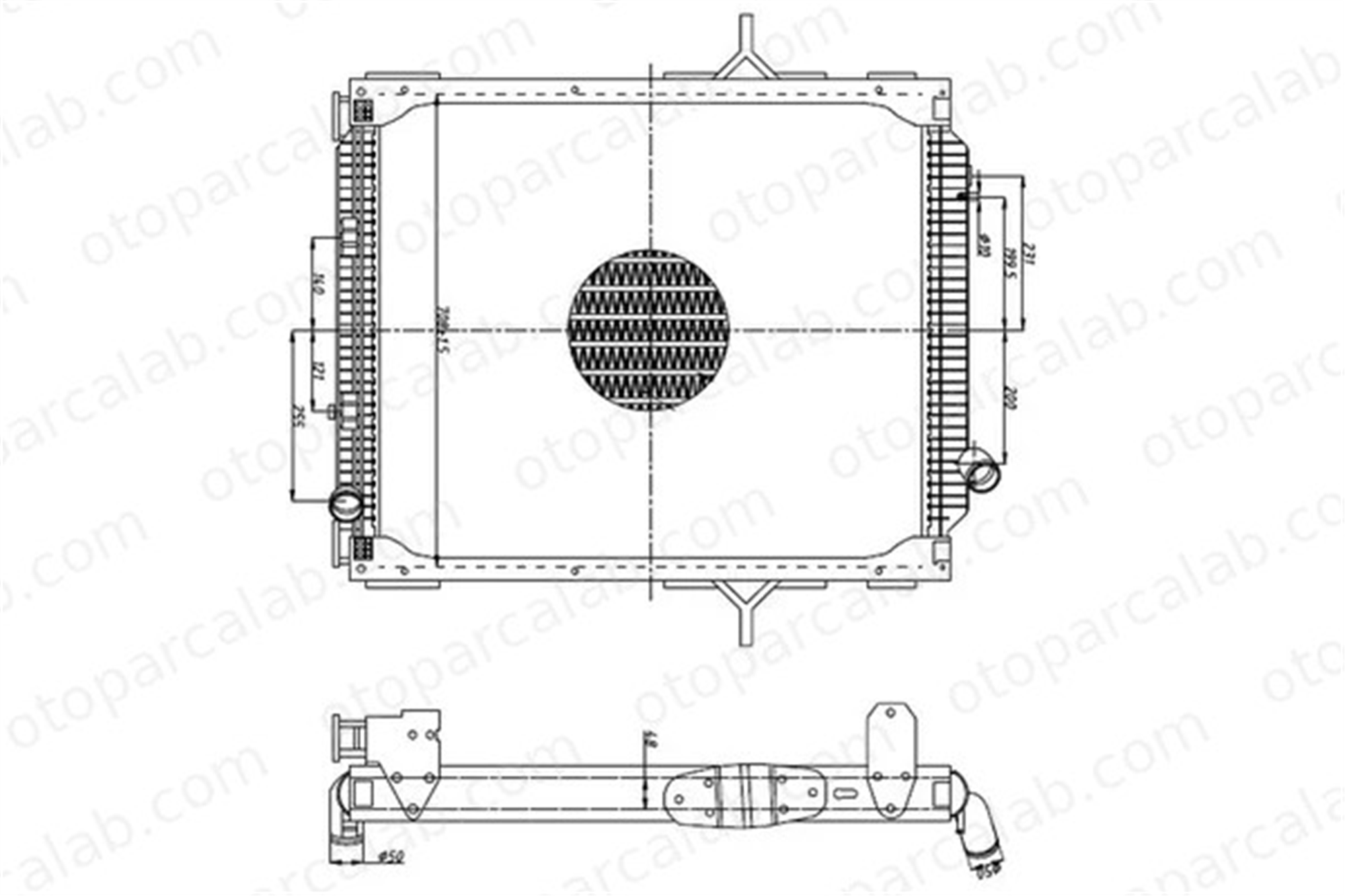 ORIS BRN071V48 Su Radyatörü ORİS BRN071V48 RENAULT TRUCKS MIDLINER PREMIUM 2 5010619804 5001868515