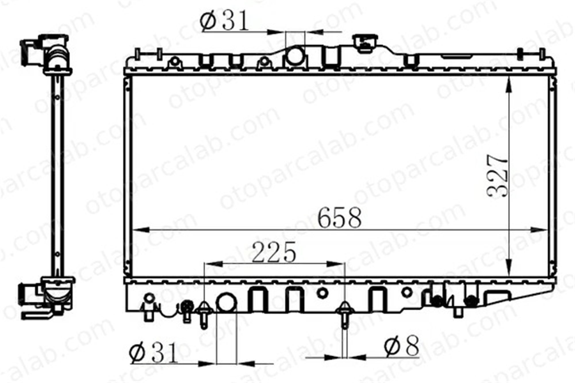 ORIS BTO052016 Su Radyatörü ORİS BTO052016 TOYOTA COROLLA Station Wagon COROLLA 1640016200 1640011200