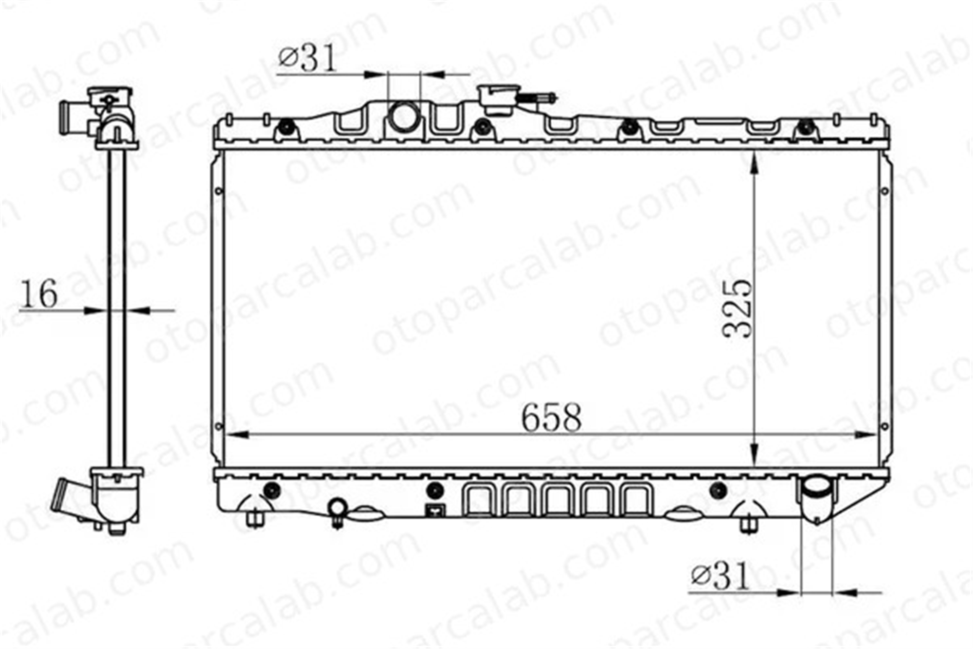 ORIS BTO055016 Su Radyatörü ORİS BTO055016 TOYOTA CELICA Cabrio CELICA Coupe 1640074060 1640074260