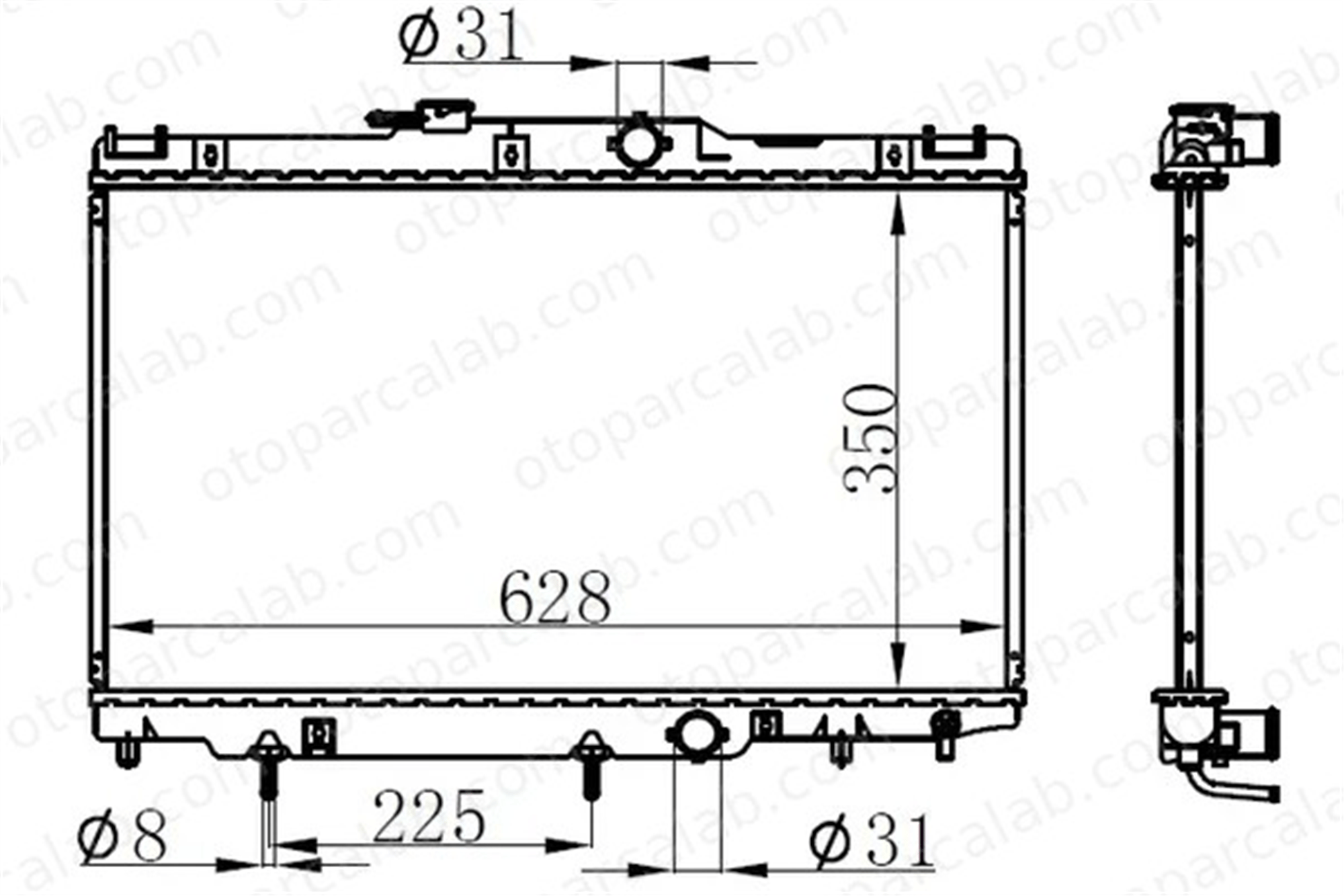 ORIS BTO060016 Su Radyatörü ORİS BTO060016 FIAT TIPO Hatchback TIPO Station wagon 52052603