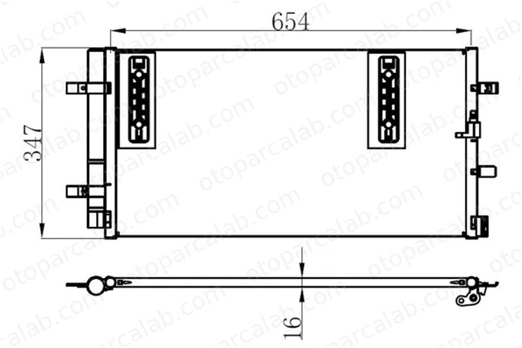 ORIS CAU660016 Klima Radyatörü ORİS CAU660016 AUDI A6 C7 A6 C7 Avant 4G0260401A 4G0260403A